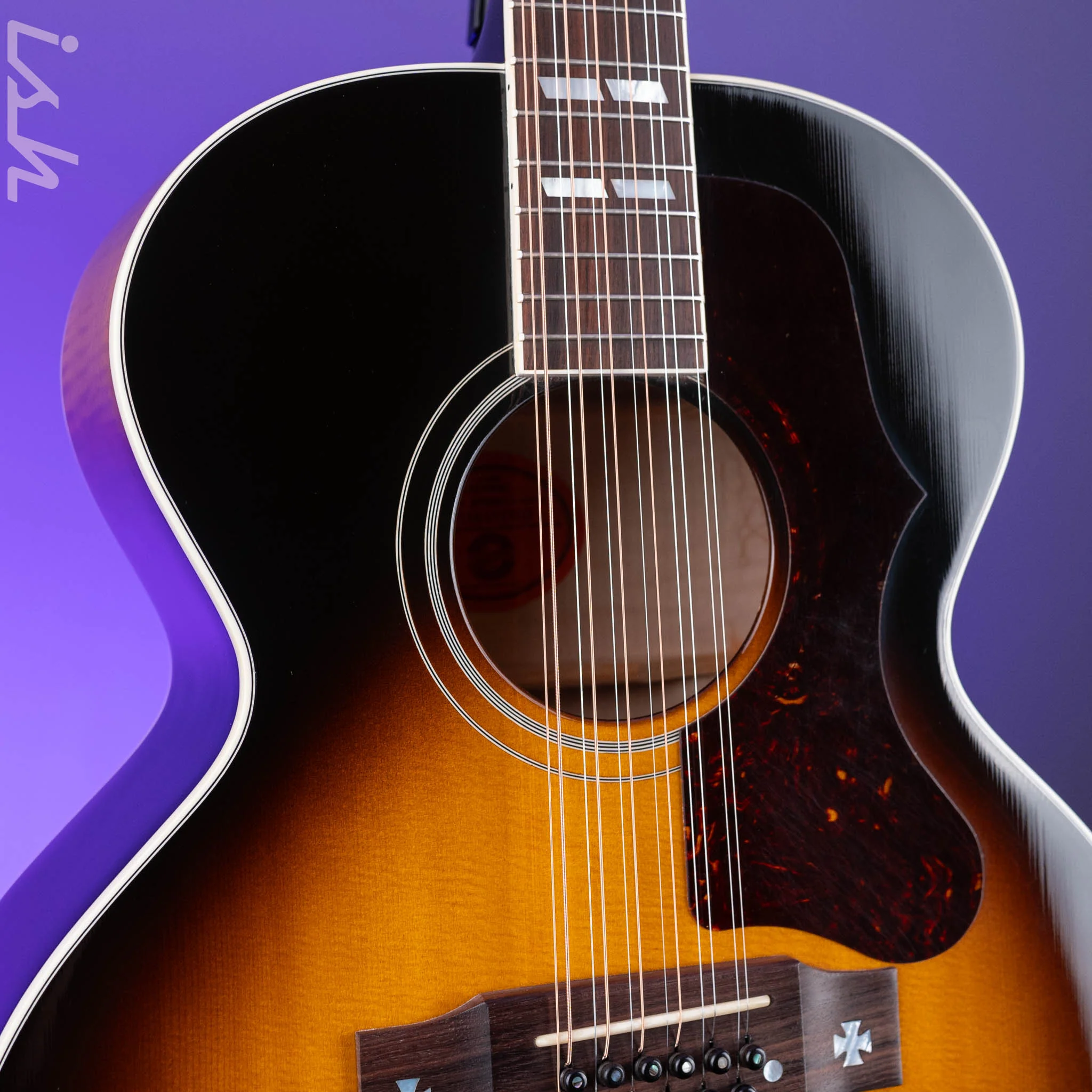 2004 Gibson J-185 12-String Sunburst - Image 4