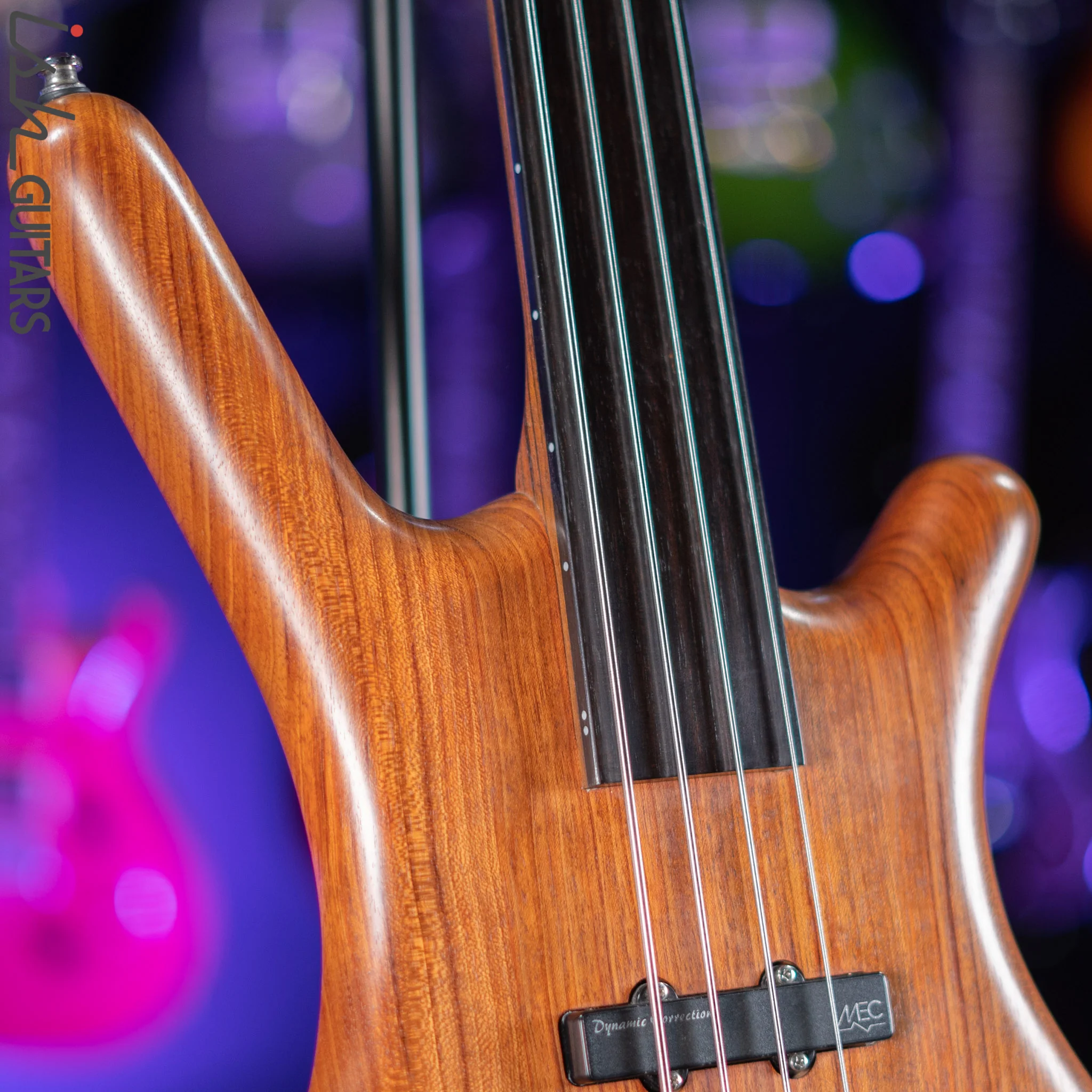 2004 Warwick Corvette Standard 4 Fretless Bass Natural - Image 3