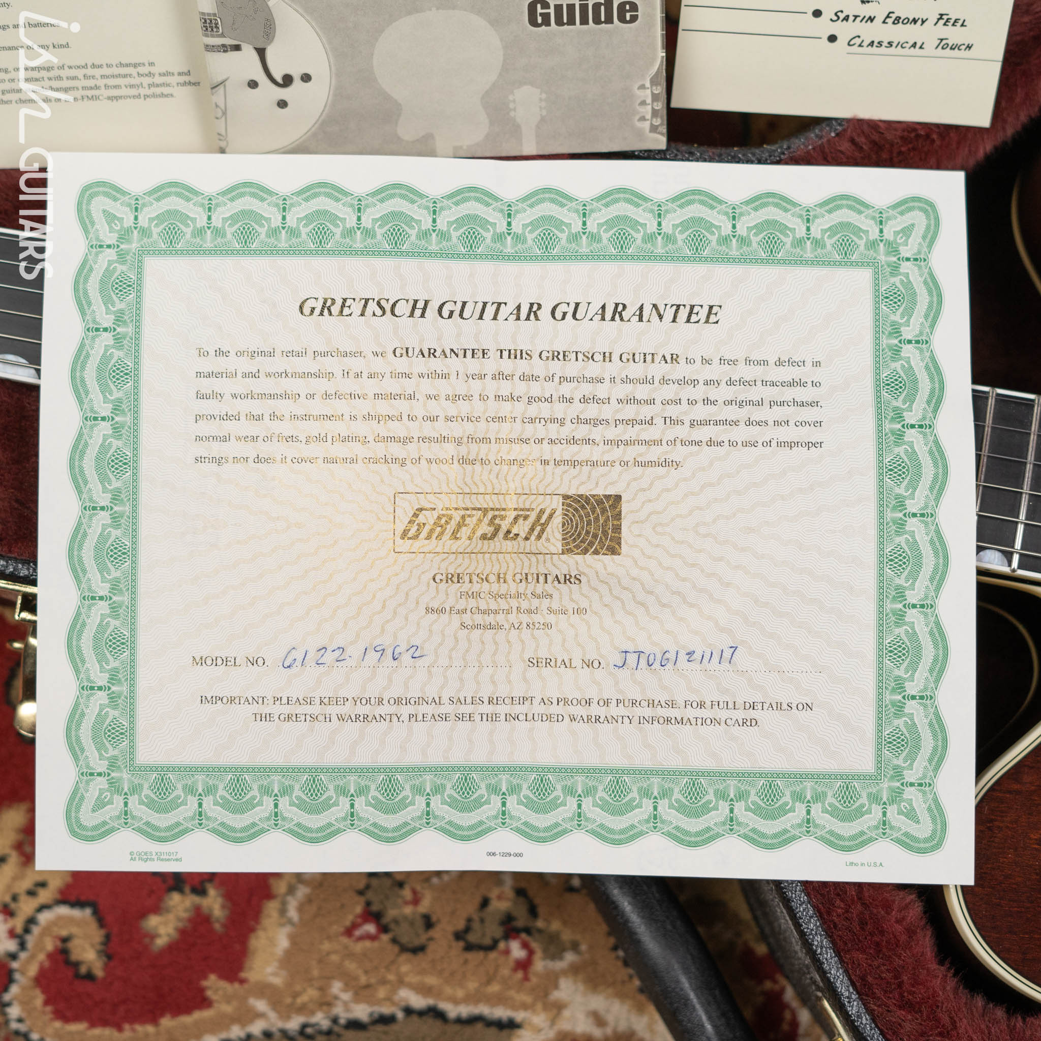 2006 Gretsch 6122-1962 Vintage Select Chet Atkins Country Gentleman Walnut Stain - Image 16