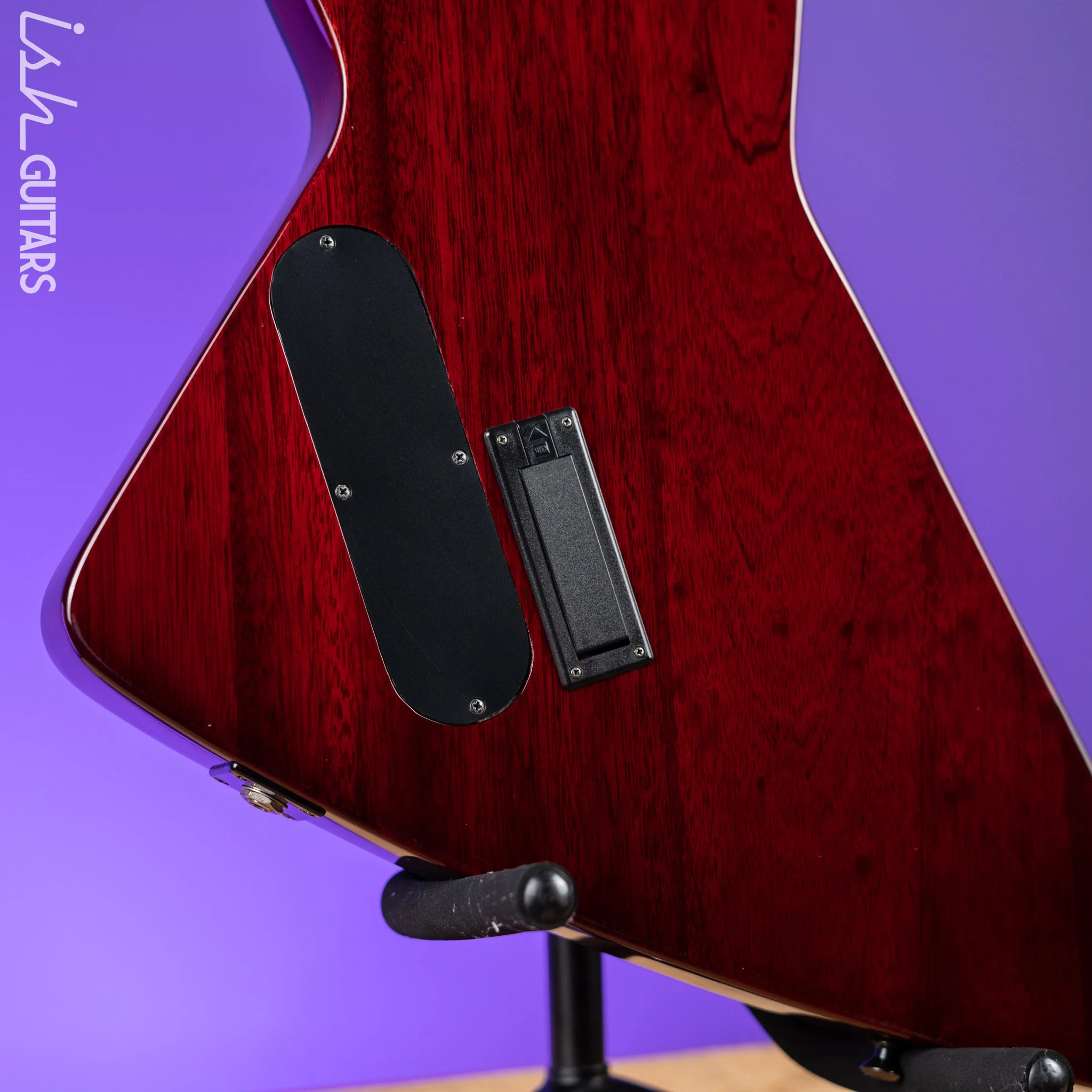 2008 Epiphone Prophecy Futura Custom Explorer Black Cherry - EMG PA-2 Preamp - Image 12