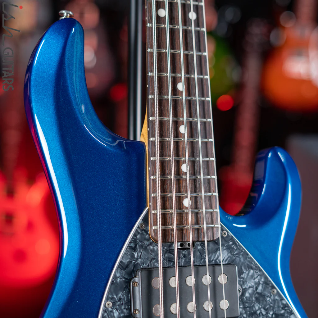 2008 Ernie Ball Music Man Stingray 5 HH Blue Pearl - Image 3