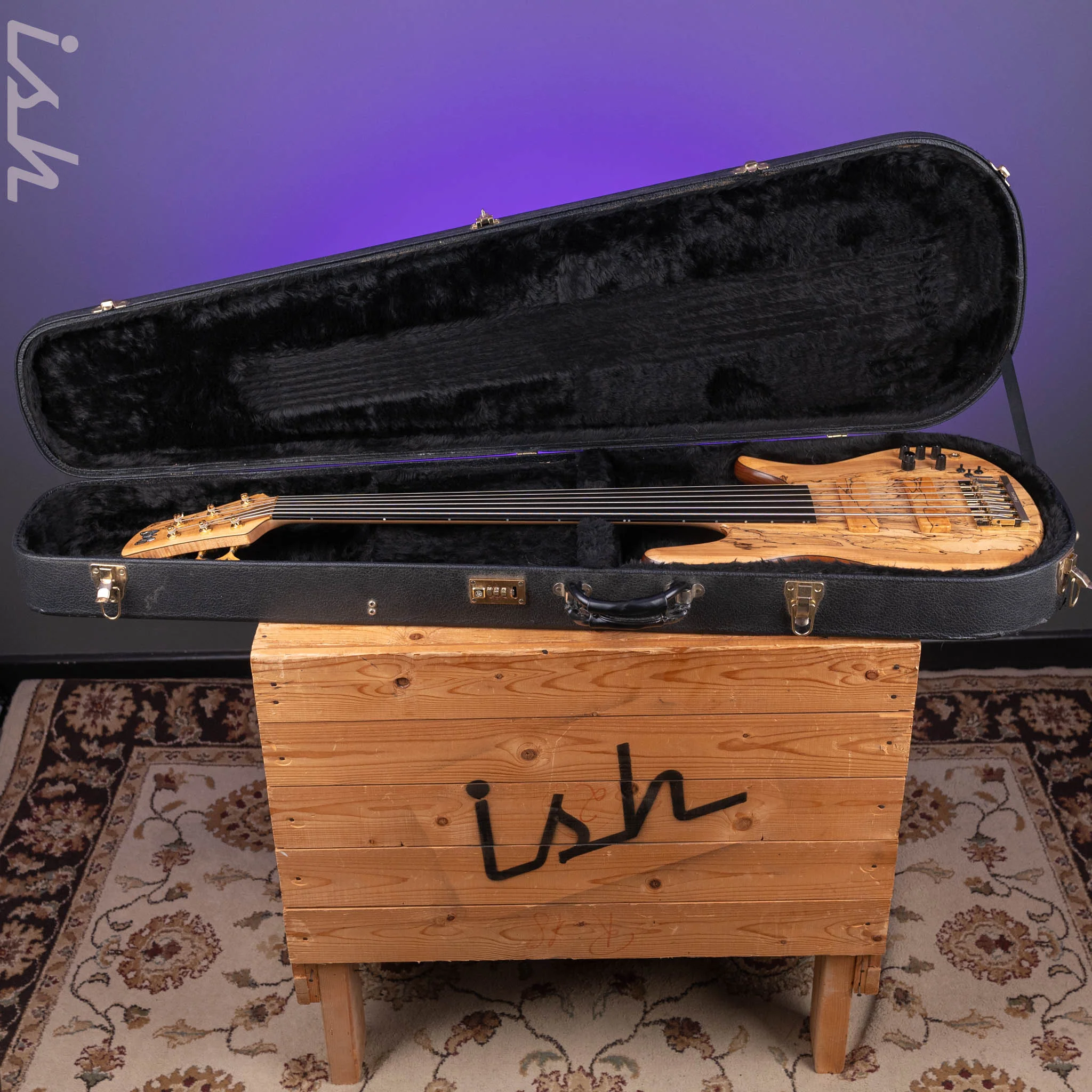 2008 Fodera Monarch Custom 6 String Fretless Bass Spalted Maple - Image 21