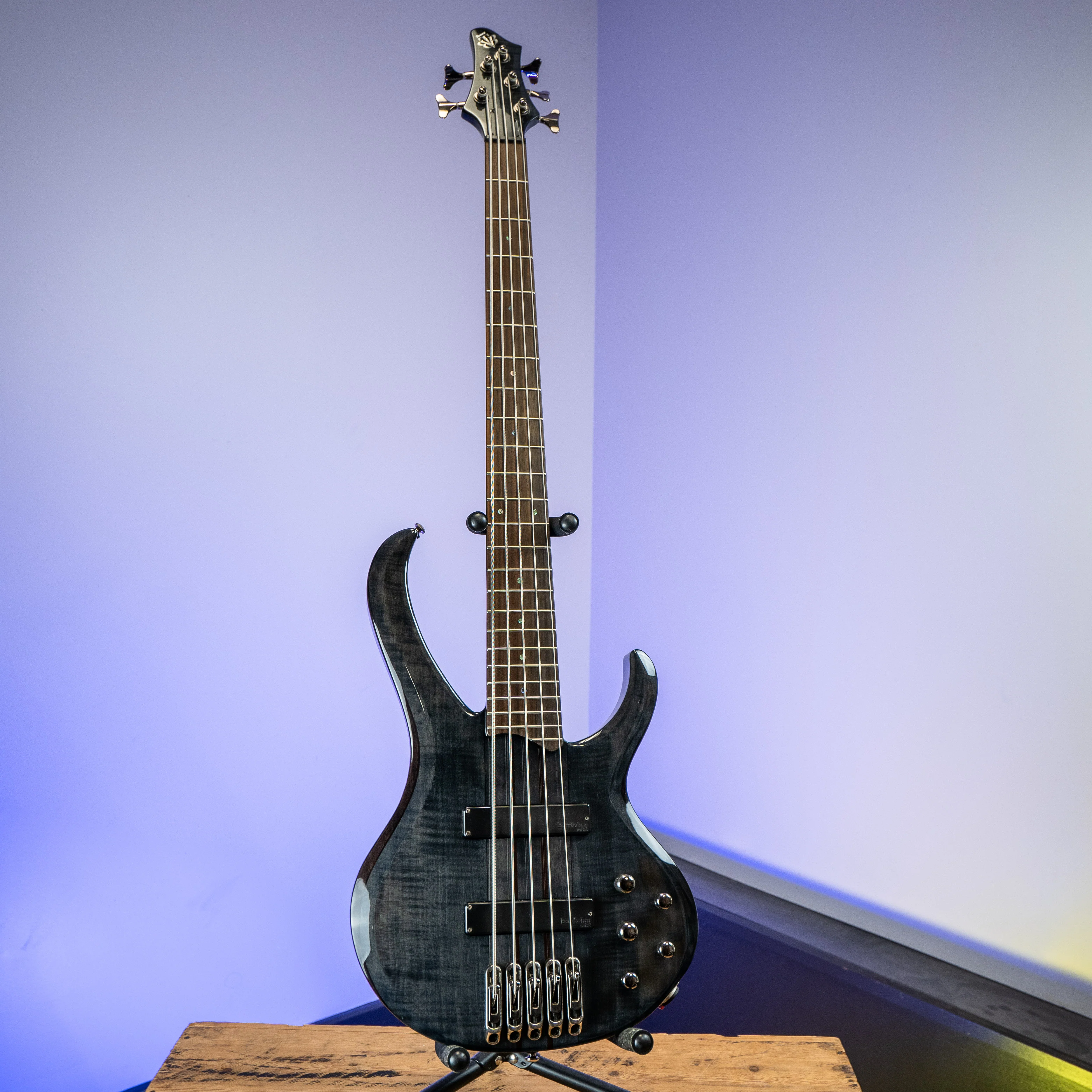 2008 Ibanez BTB575 Trans Gray 5 String Bass - Image 2