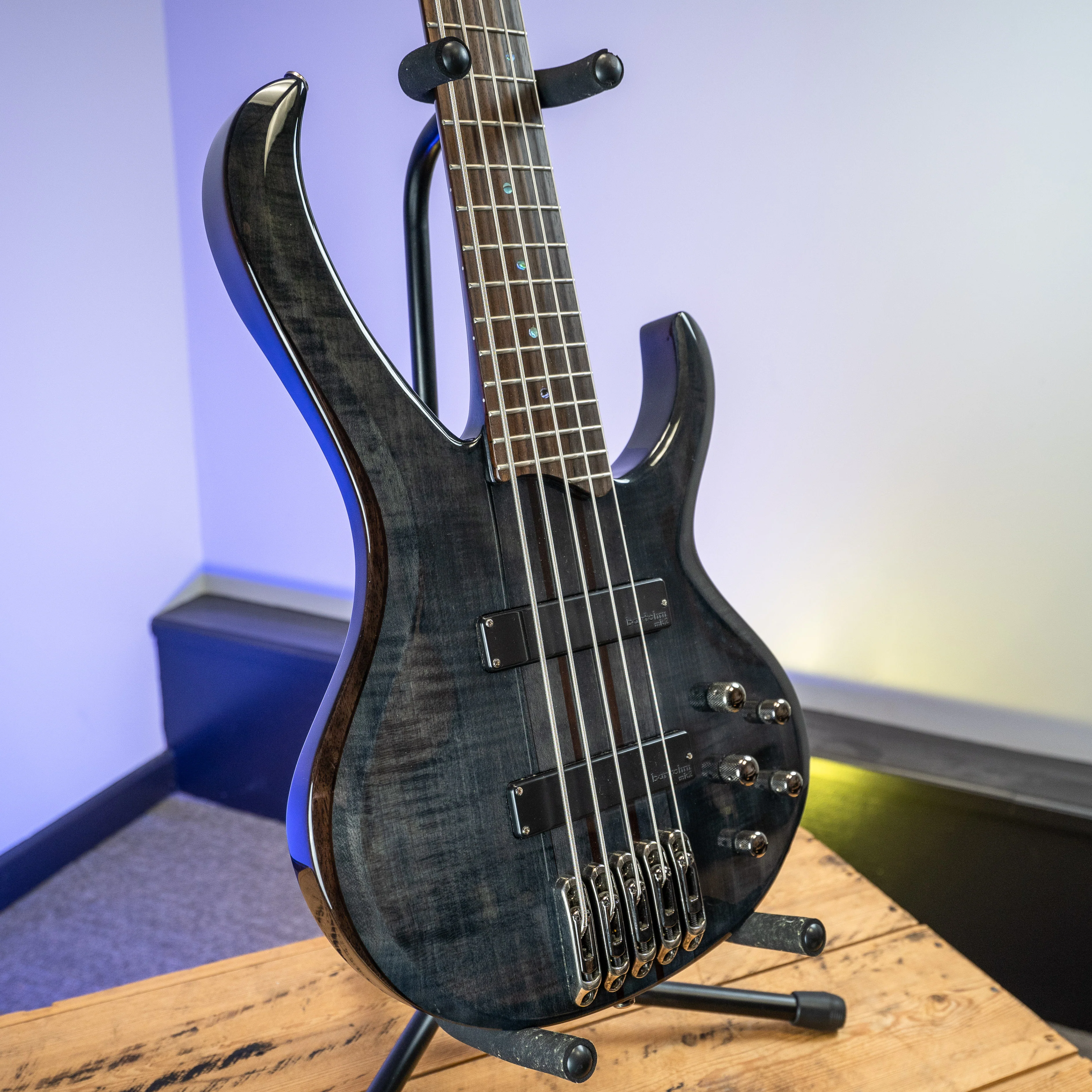 2008 Ibanez BTB575 Trans Gray 5 String Bass - Image 5