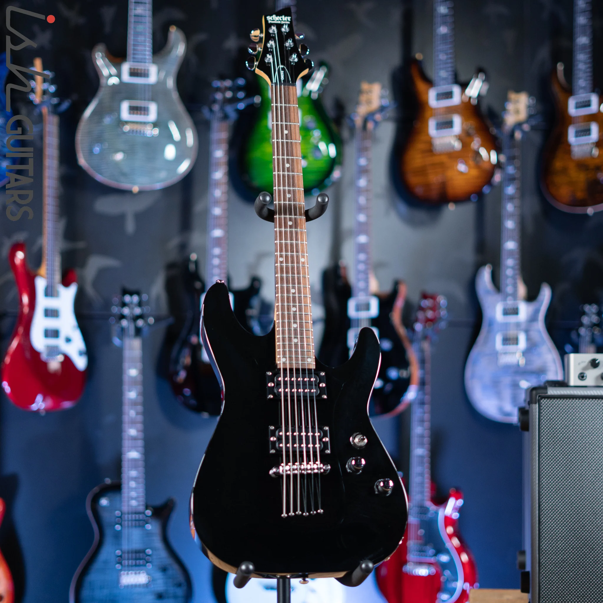 2008 Schecter Omen-6 Electric Guitar Black - Image 2