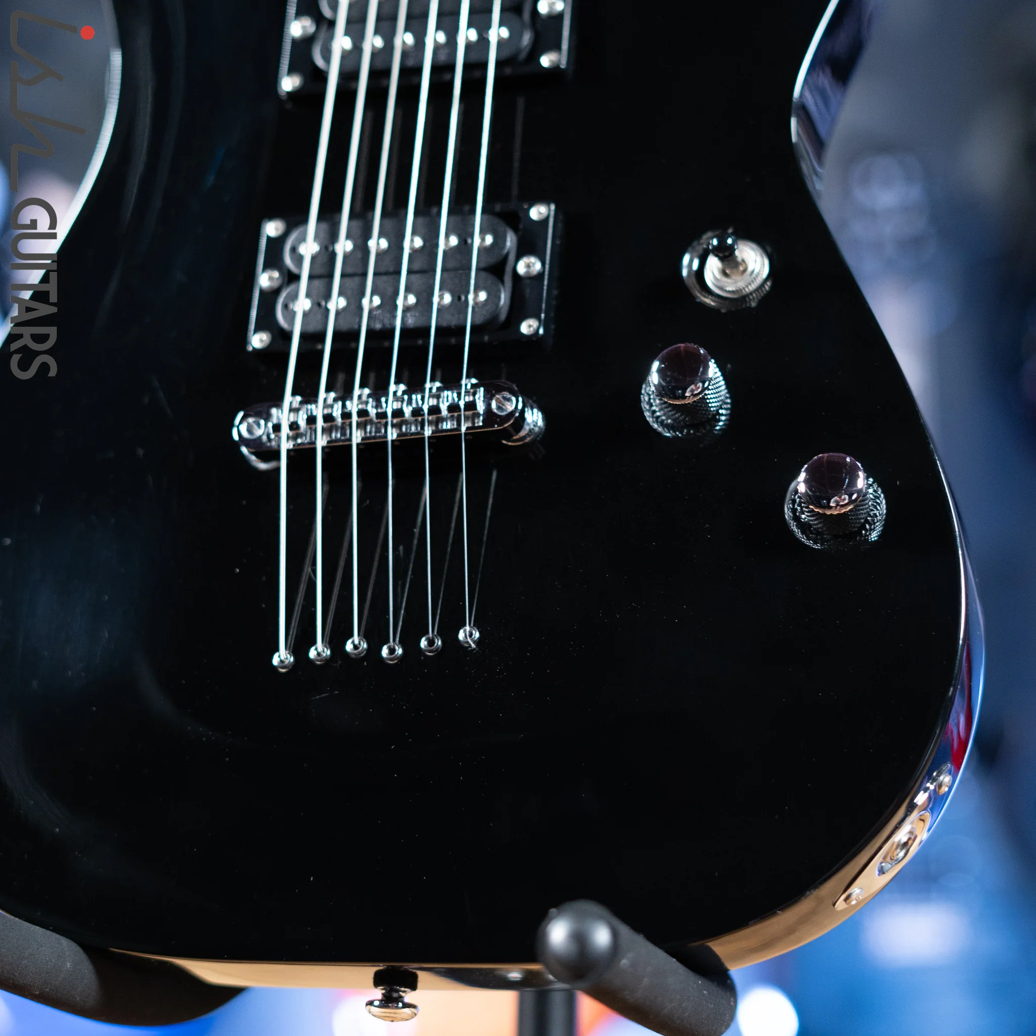 2008 Schecter Omen-6 Electric Guitar Black - Image 4