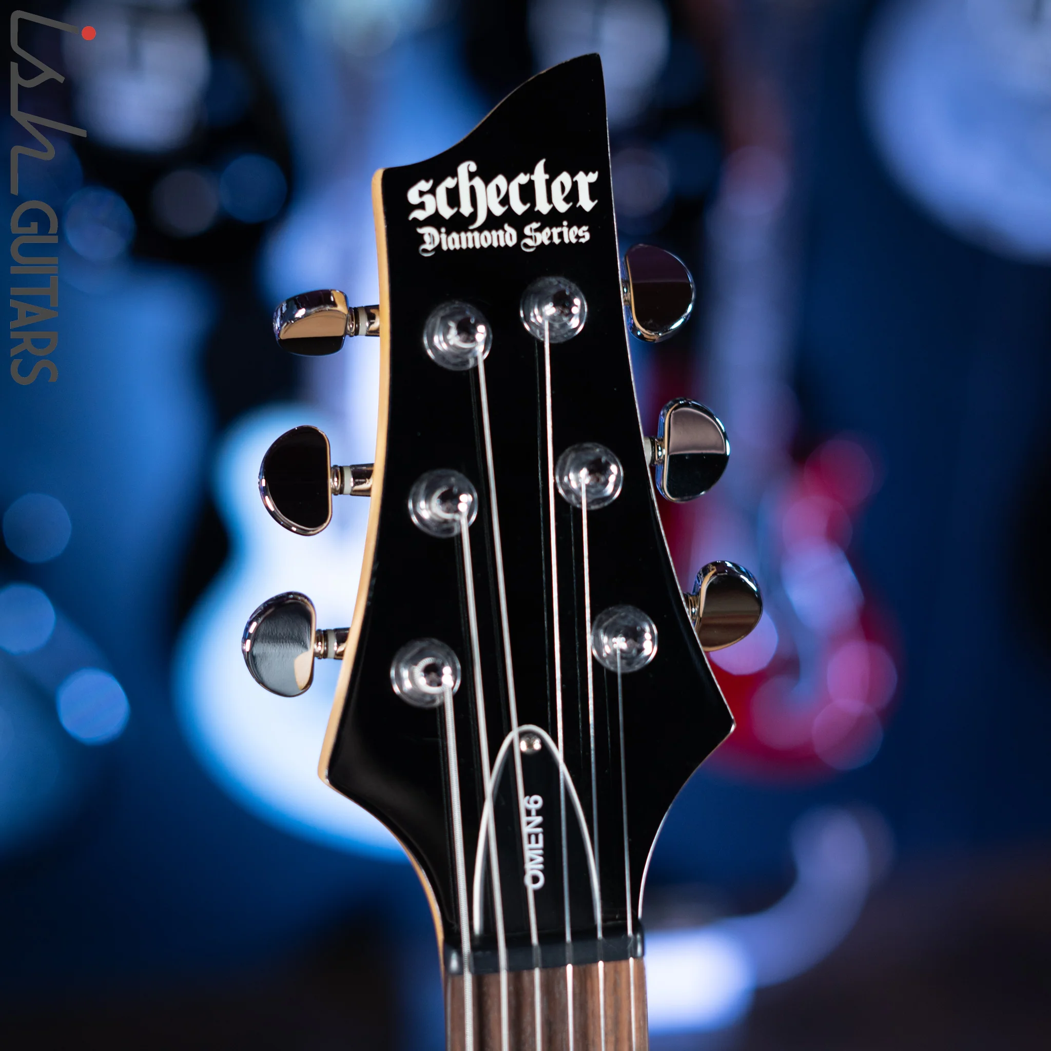 2008 Schecter Omen-6 Electric Guitar Black - Image 7