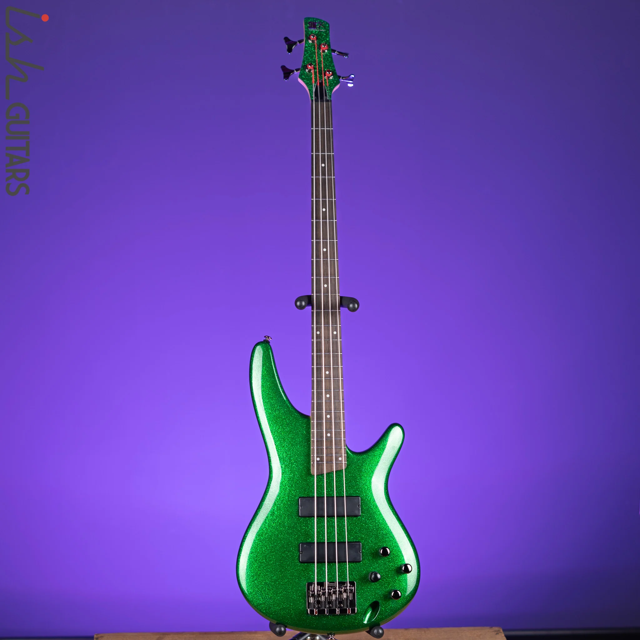 2009 Ibanez SR300 Bass Guitar Green Sparkle - Image 2
