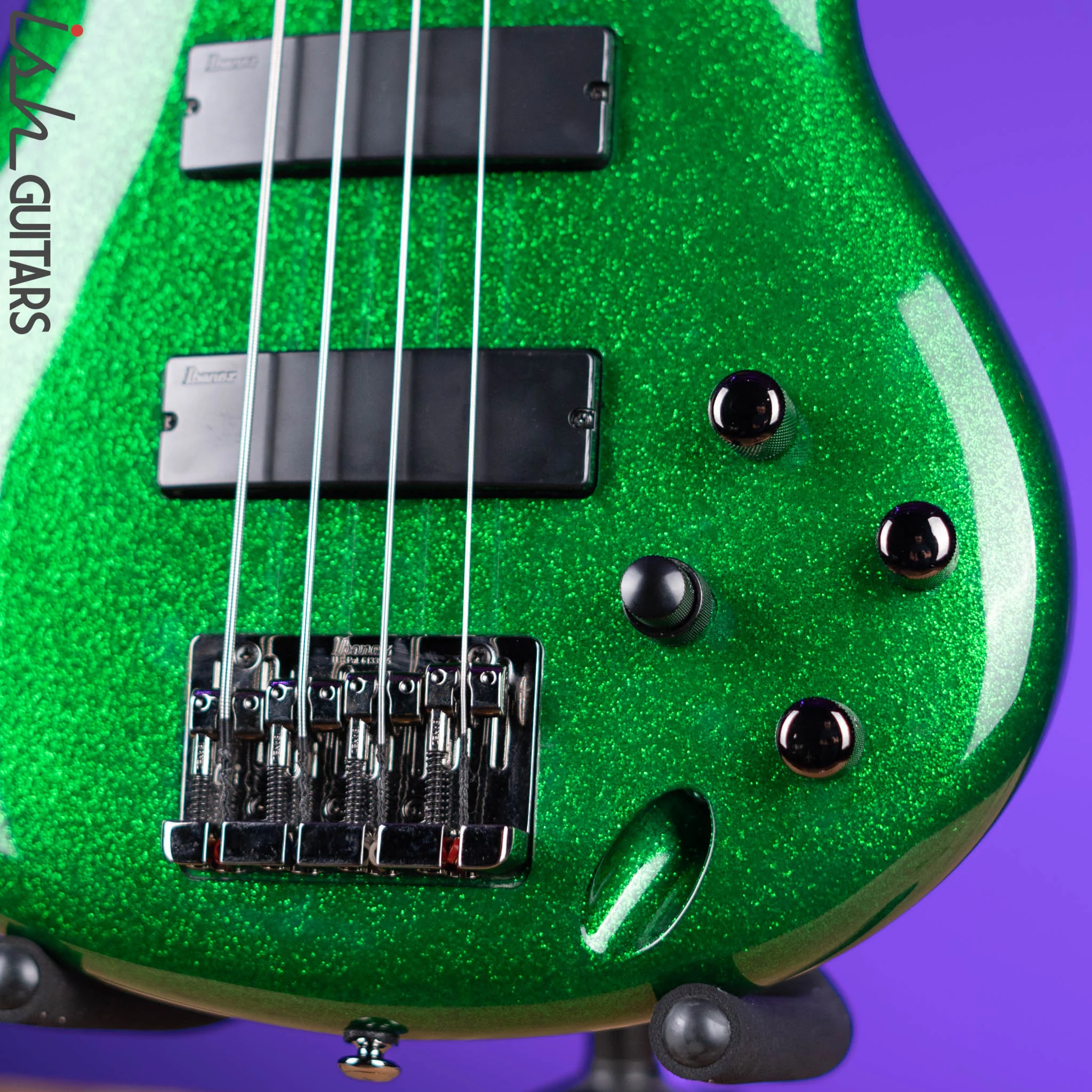 2009 Ibanez SR300 Bass Guitar Green Sparkle - Image 4