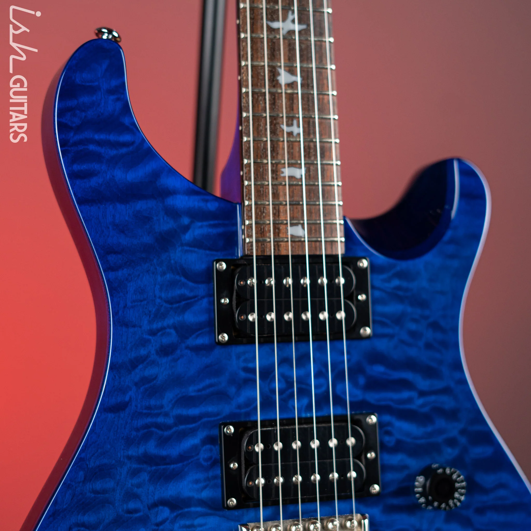2009 PRS SE Custom 24 Quilt Blue - Image 3