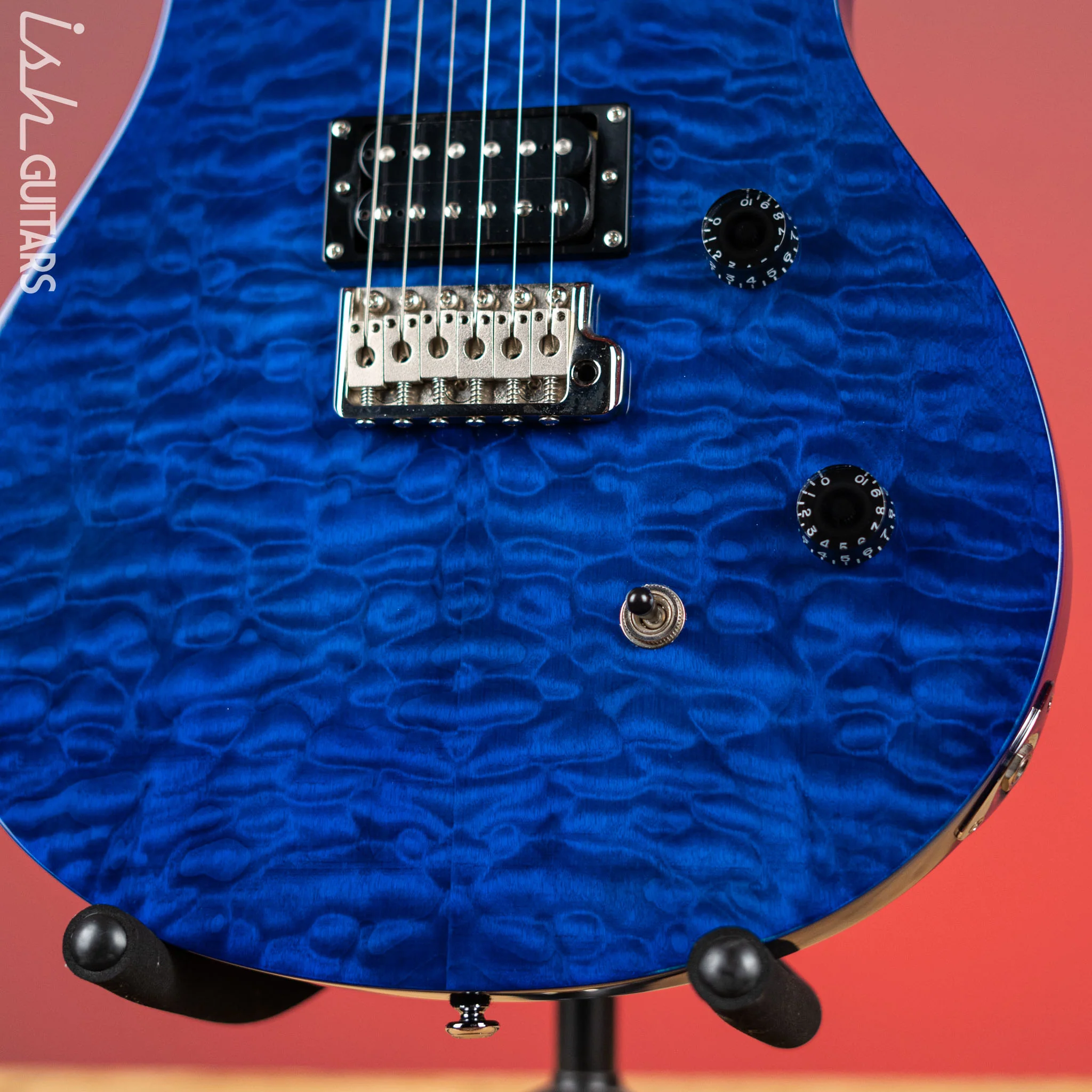 2009 PRS SE Custom 24 Quilt Blue - Image 4
