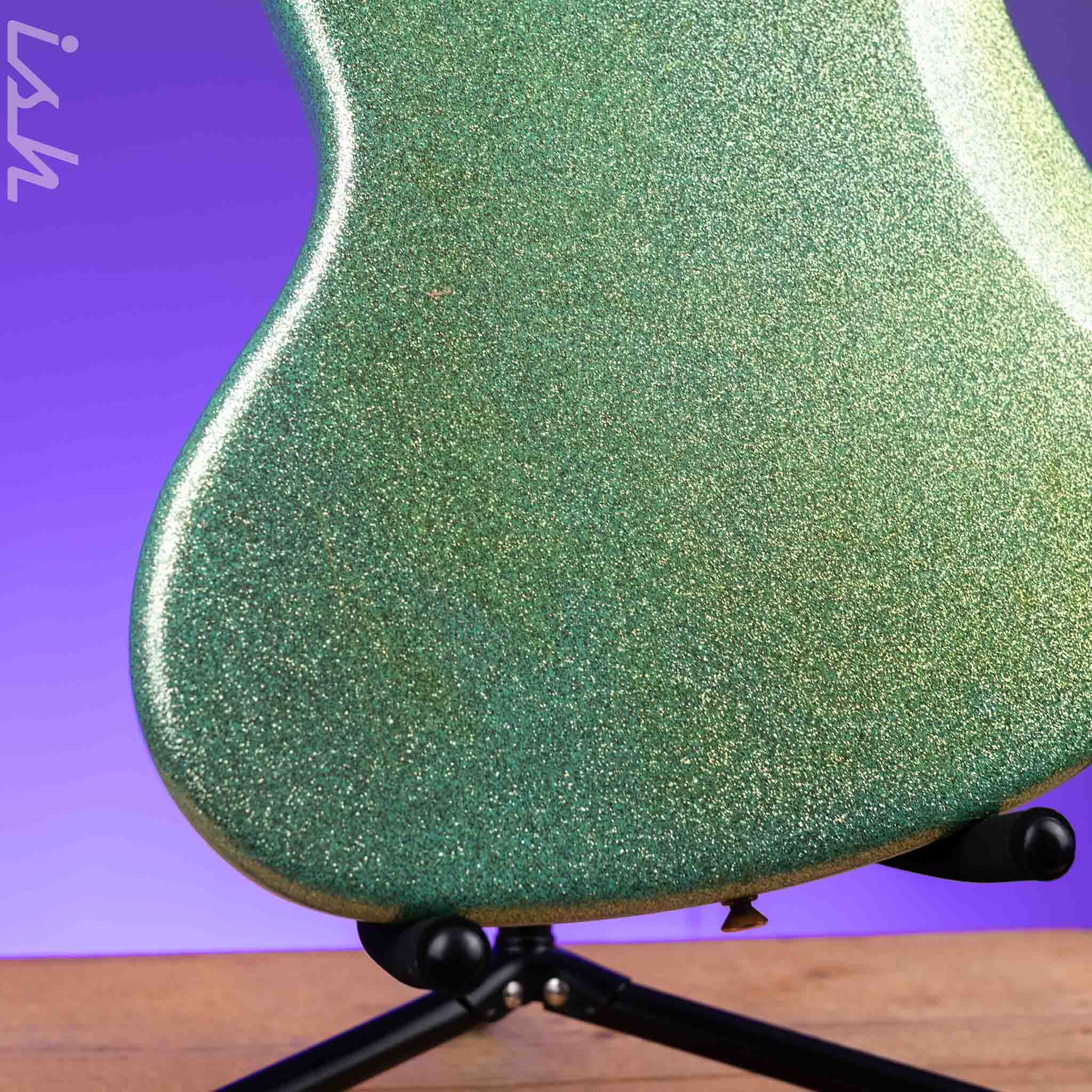 2010 Fender Custom Shop 1960 Jazz Bass Relic Seafoam Green Sparkle Gold Hardware - Image 11