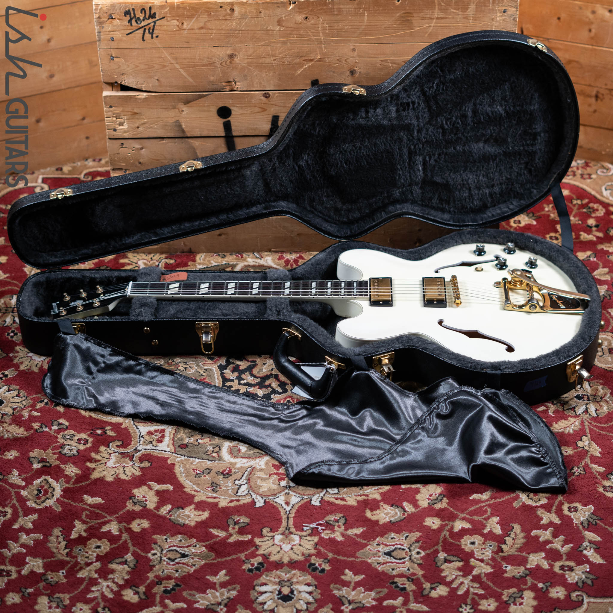 2010 Gibson Custom Shop ES 345 VOS 1959 Varitone Stereo w/ Bigsby Alpine White - Image 12