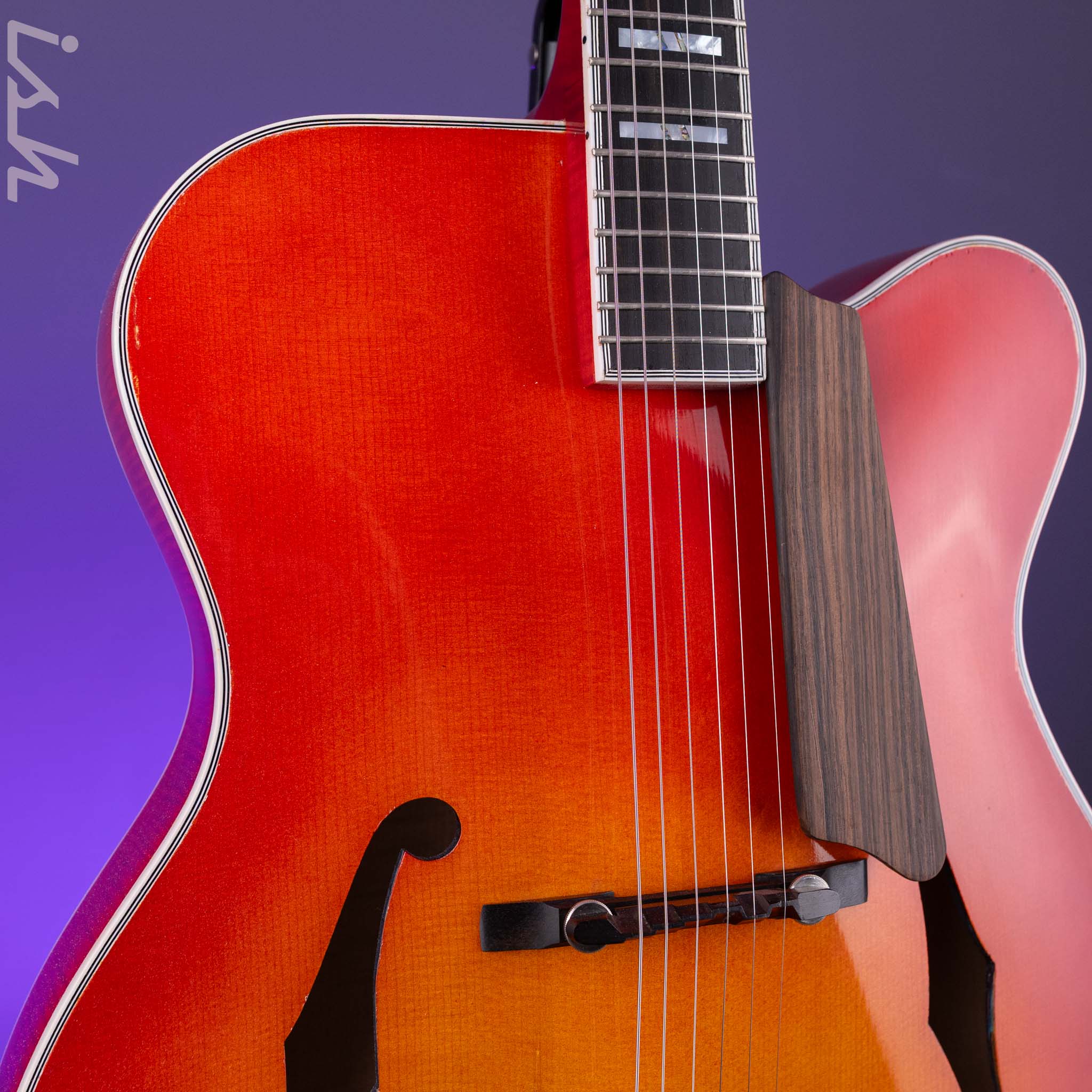 2010 Insalaco Archtop Cherry Burst - Image 4