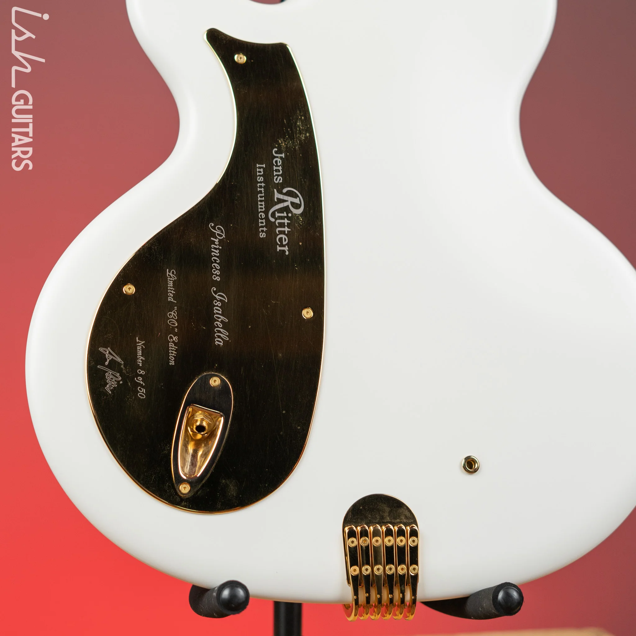 2010 Ritter Princess Isabella CO Edition Baritone Guitar White - Image 11