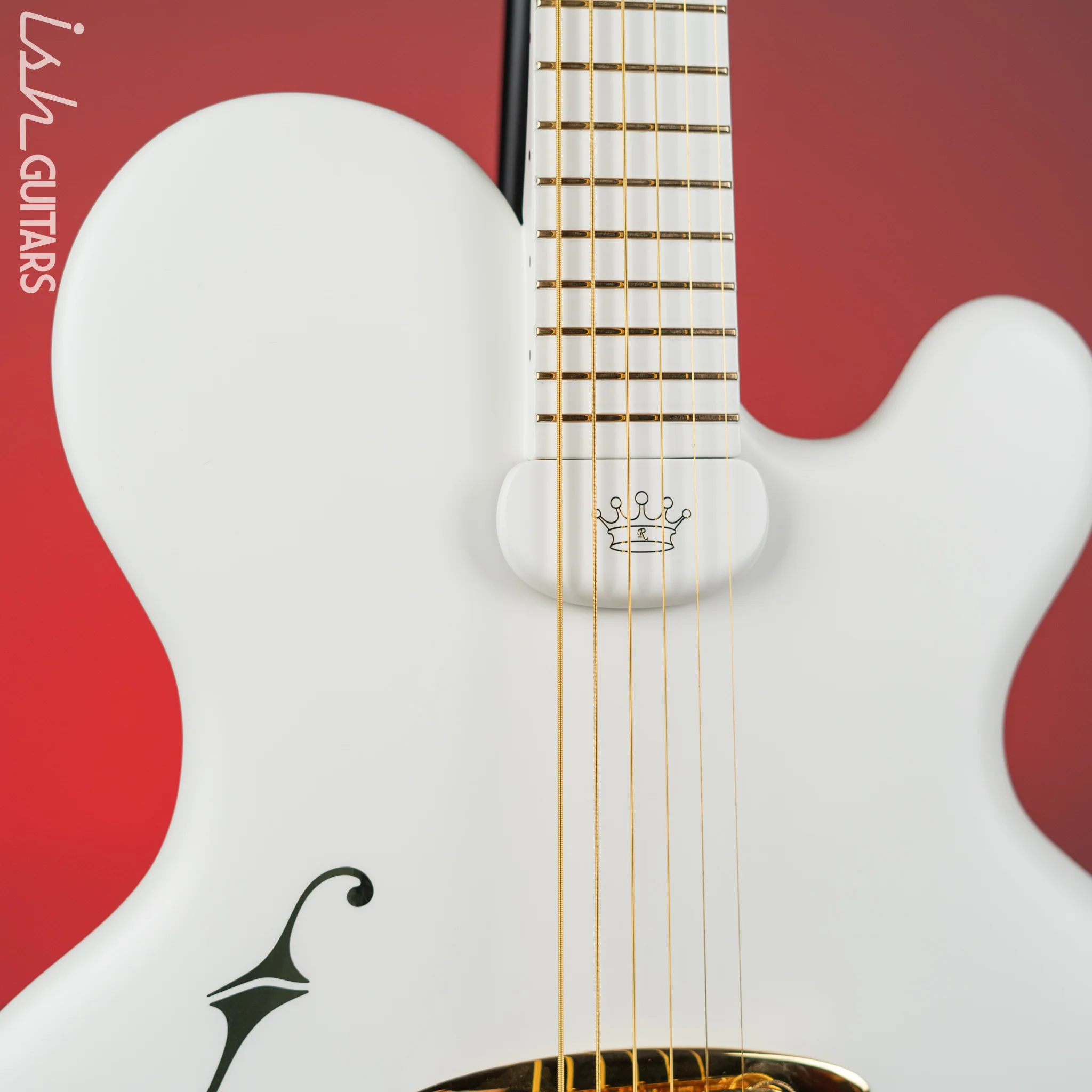 2010 Ritter Princess Isabella CO Edition Baritone Guitar White - Image 3