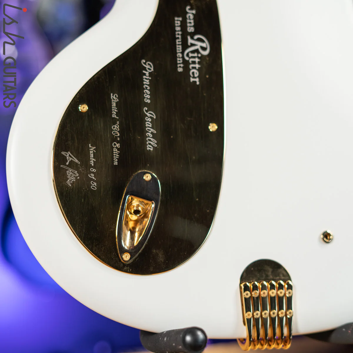 2010 Ritter Princess Isabella CO Edition Baritone Guitar White - Image 10