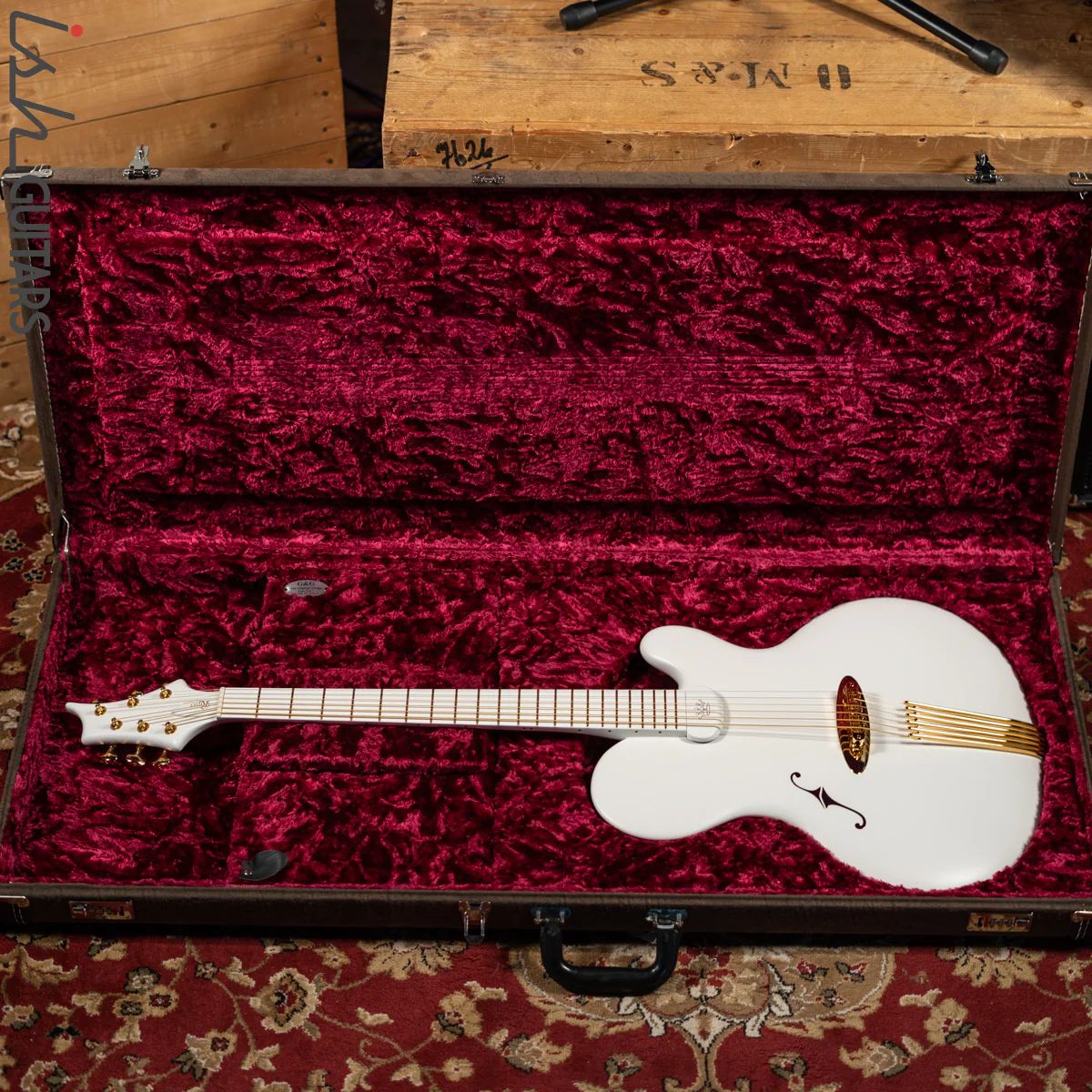 2010 Ritter Princess Isabella CO Edition Baritone Guitar White - Image 17
