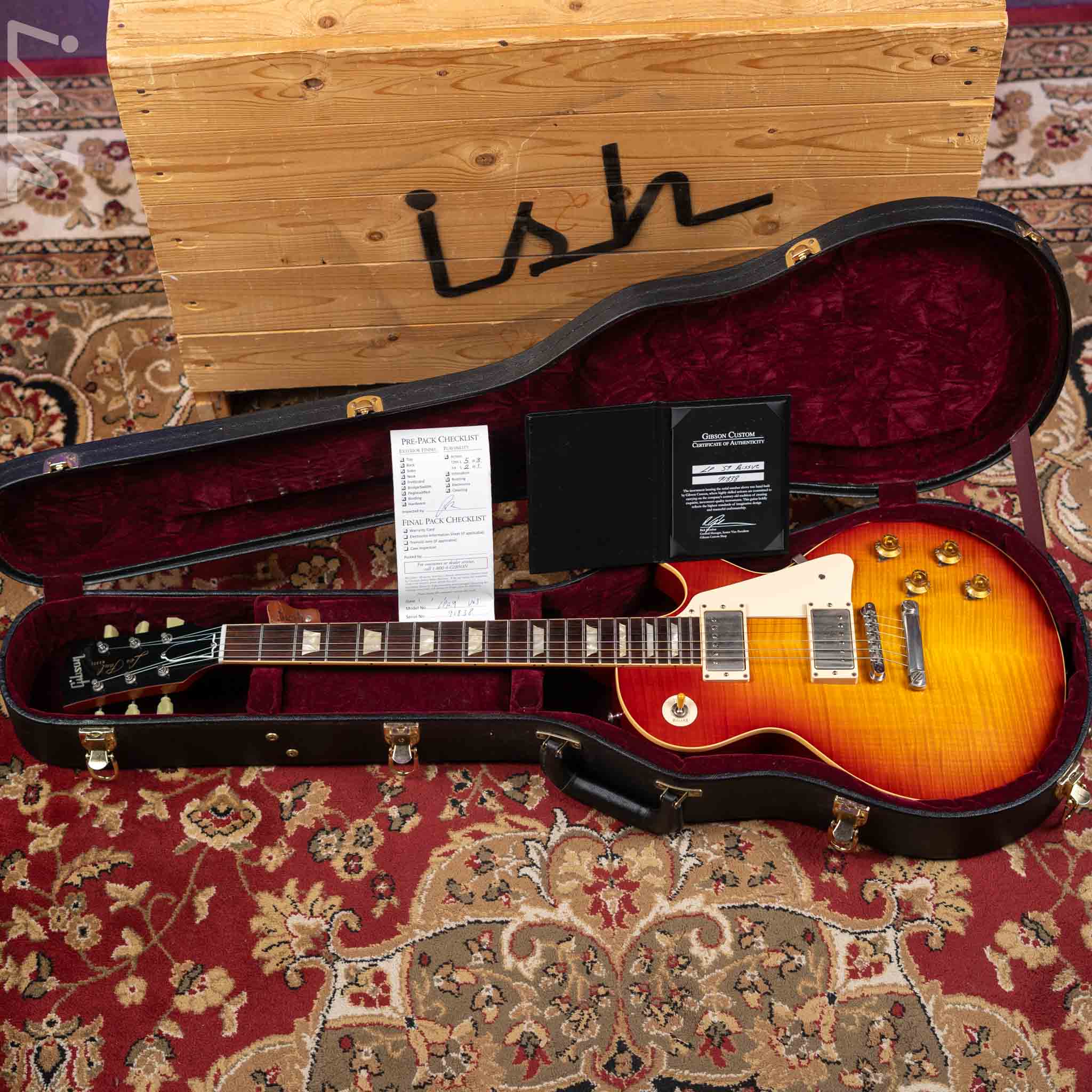2011 Gibson Custom Shop 59 Reissue Washed Cherry Sunburst - Image 16