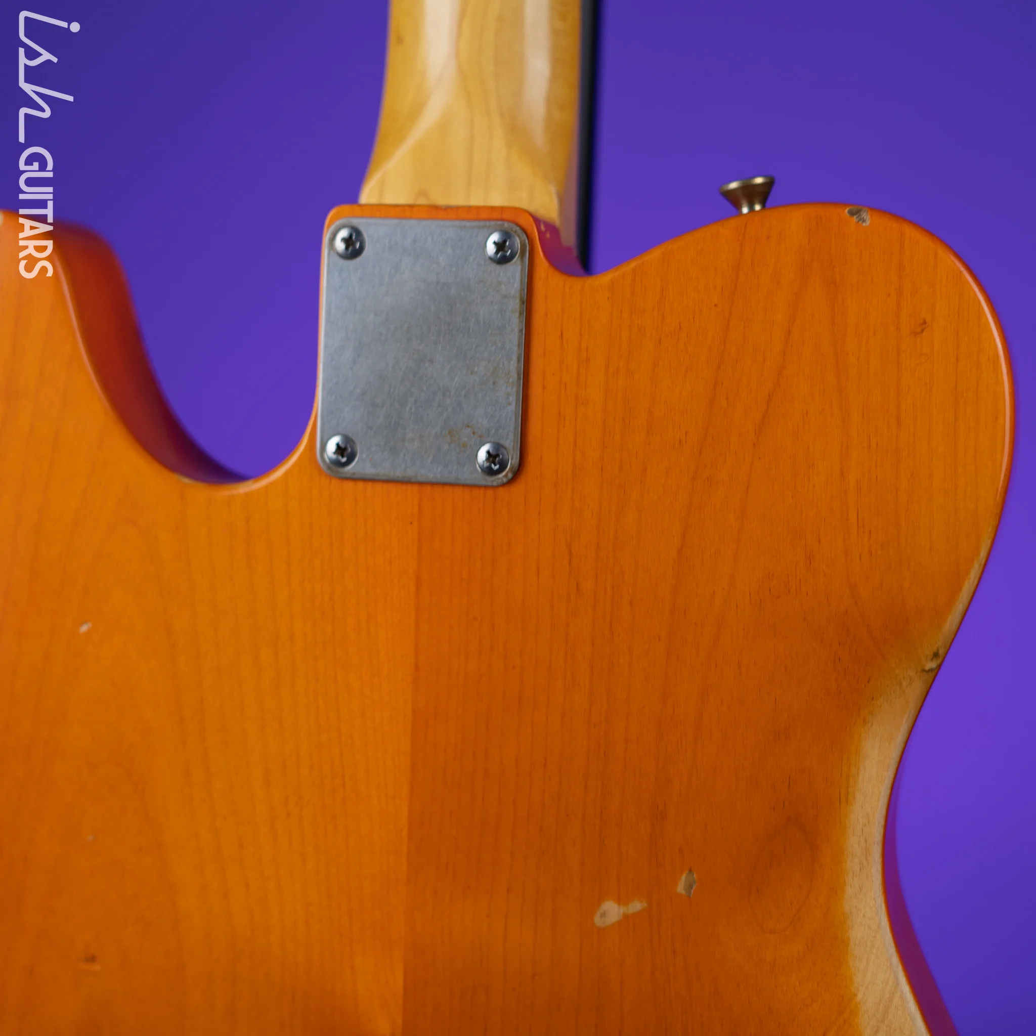 2011 Nashville Guitars T-69TL Thinline Tele Orange - Image 14