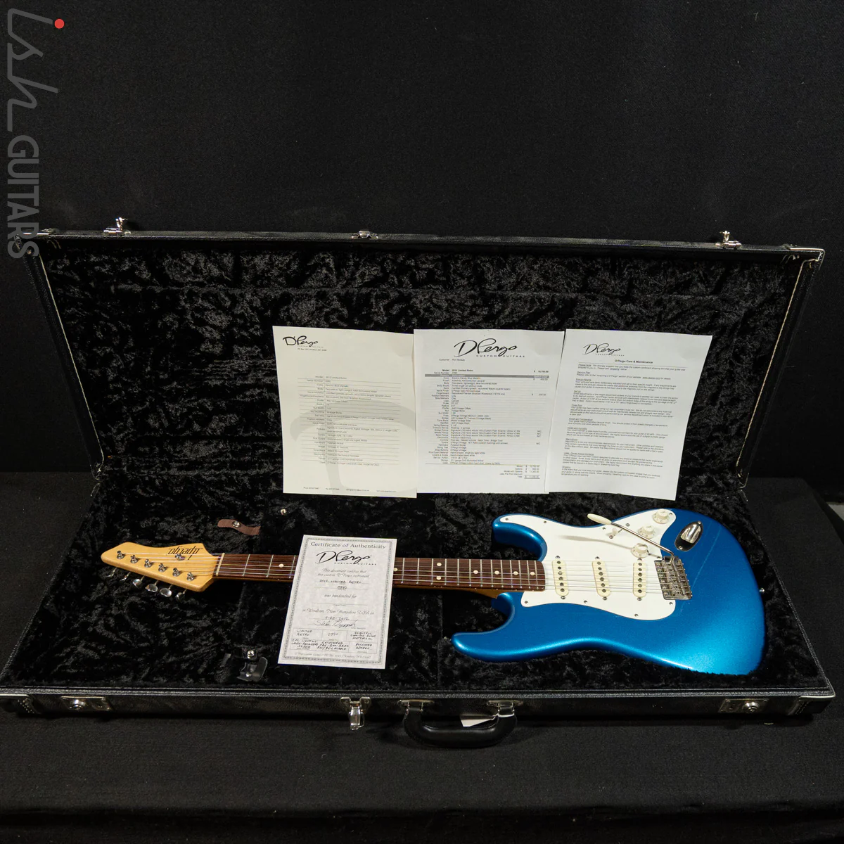 2012 D’Pergo Limited Retro Strat Electric Blue Metallic - Image 19