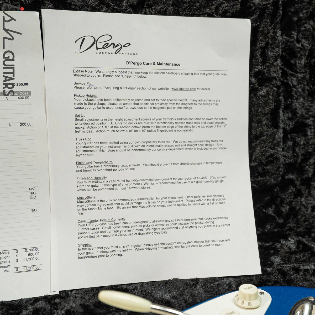 2012 D’Pergo Limited Retro Strat Electric Blue Metallic - Image 22