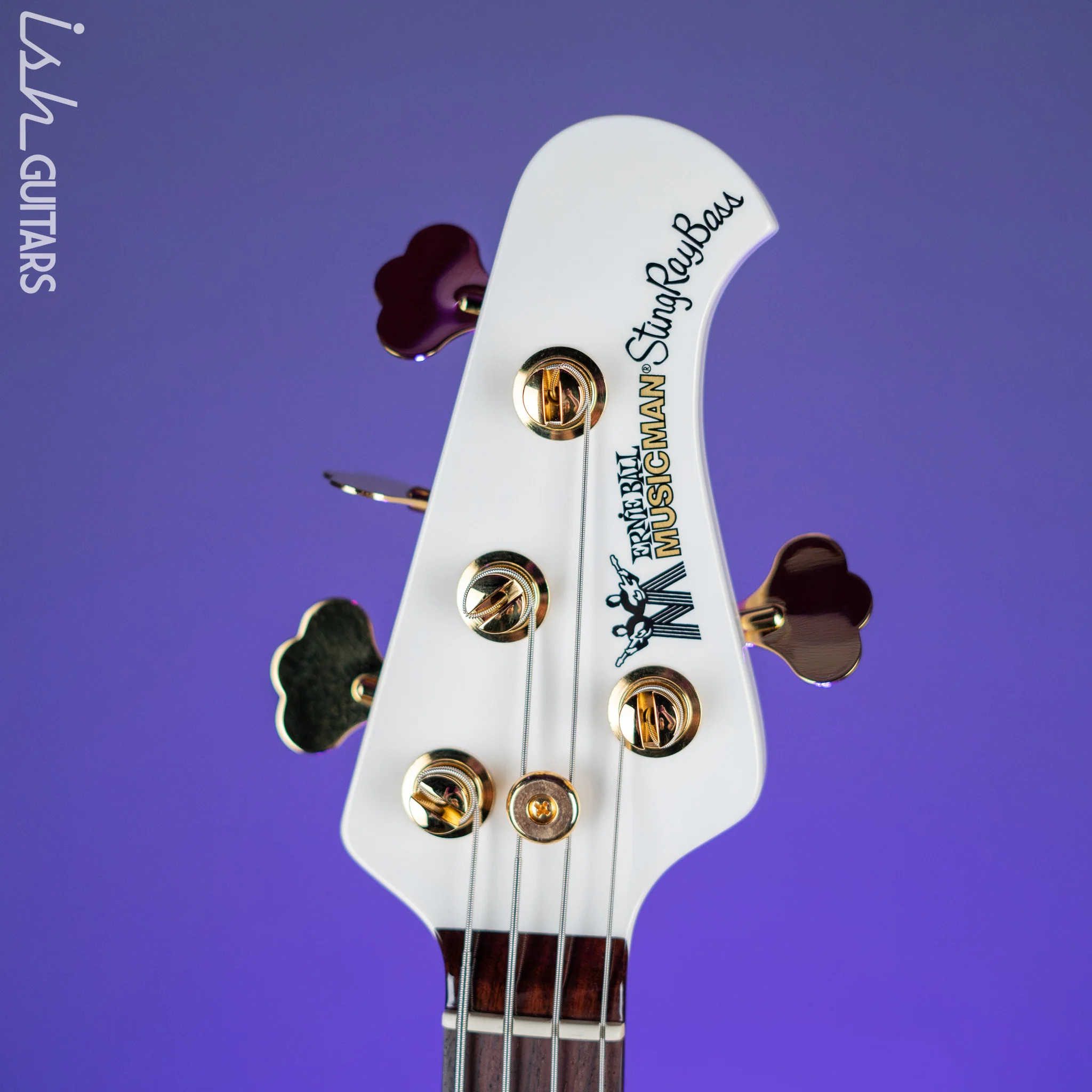 2012 Ernie Ball Music Man Stingray Classic Premier 4-String Bass Gilded White Gloss - Image 5