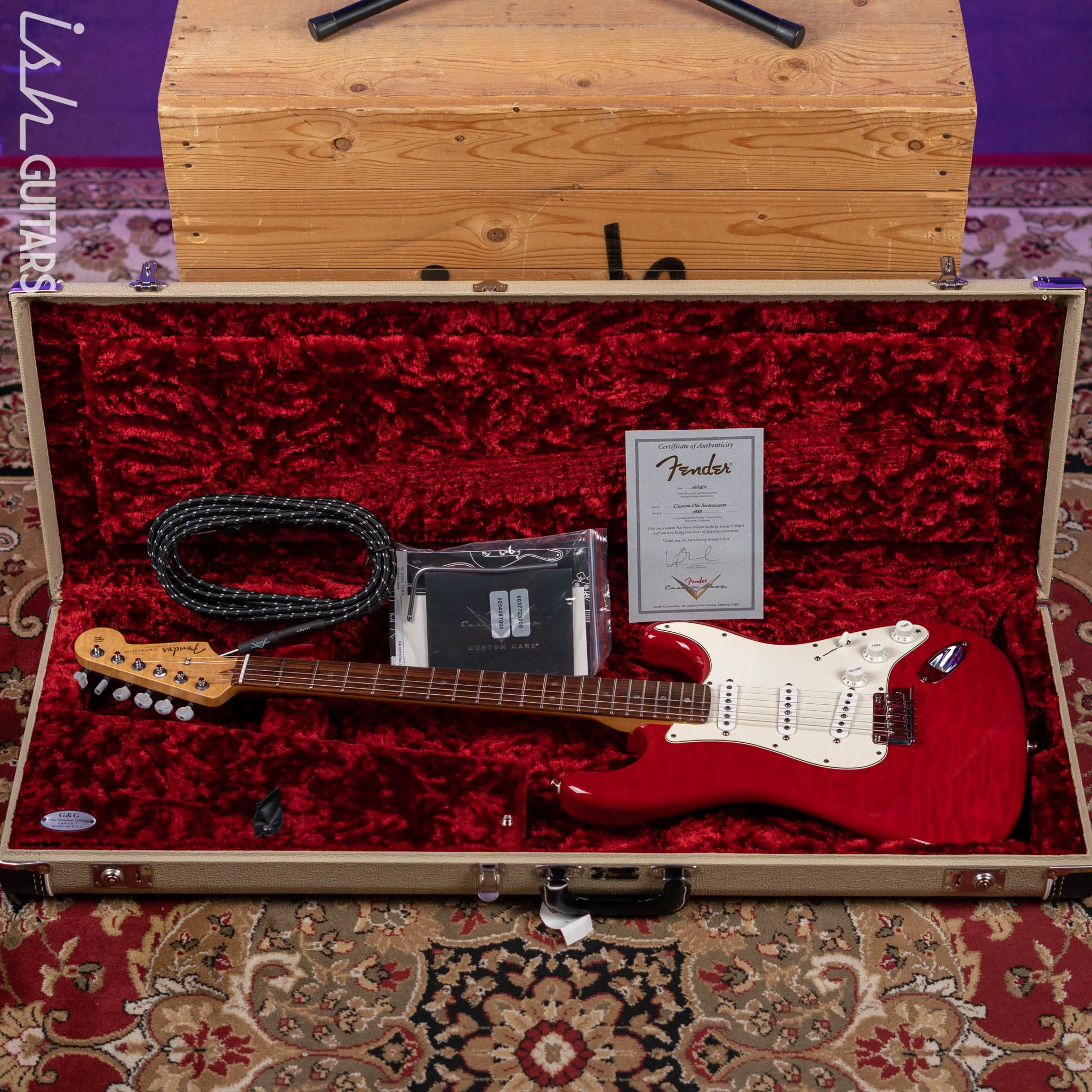 2012 Fender Custom Shop DLX Stratocaster Candy Red Quilt - Image 17