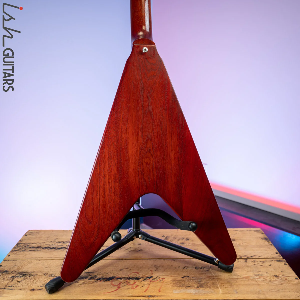 2012 Gibson Shortscale Flying V Bass Cherry - Image 9
