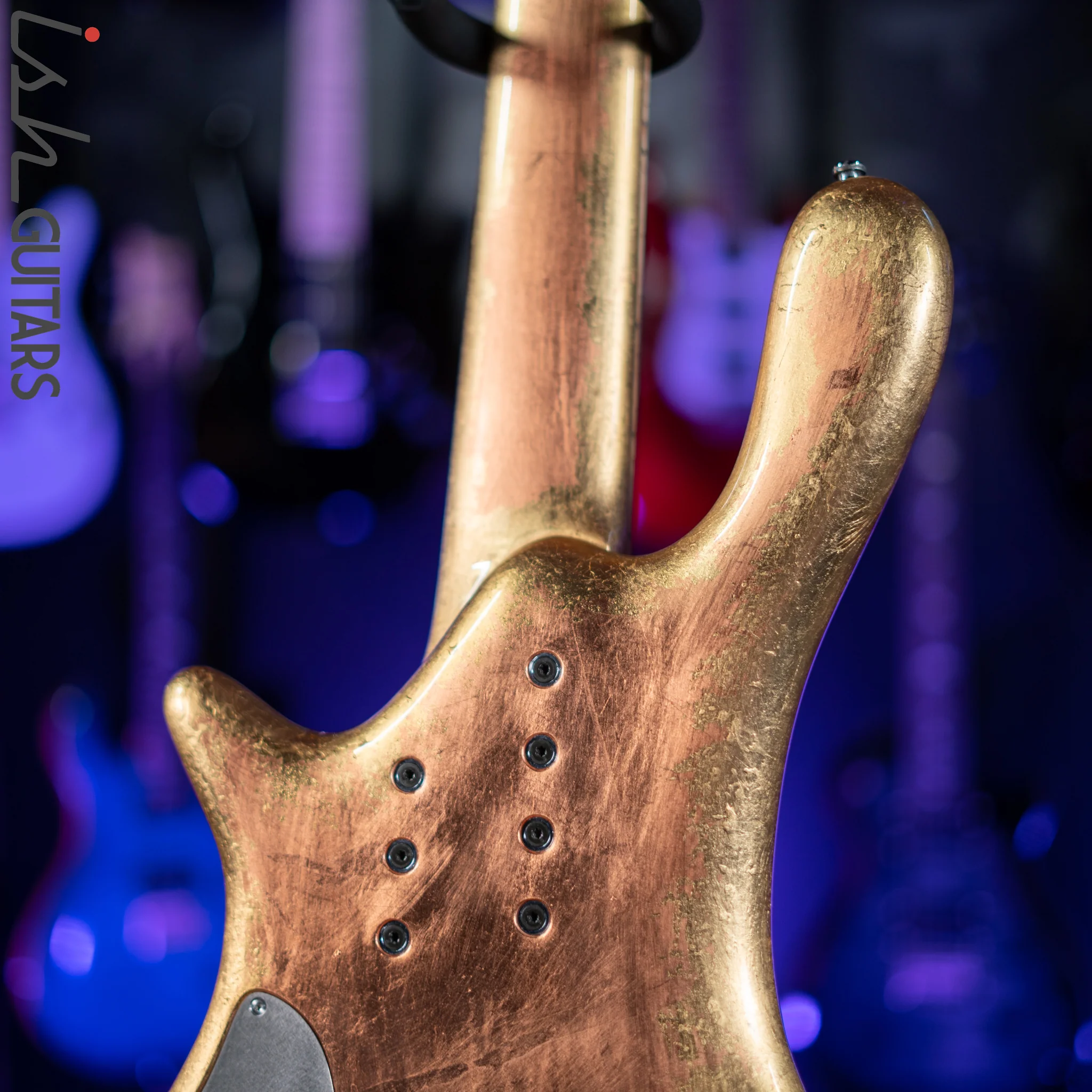 2013 Jerzy Drozd Obsession 5 String Bass Eta Carinae Nebula Gold Bird Collection - Image 12