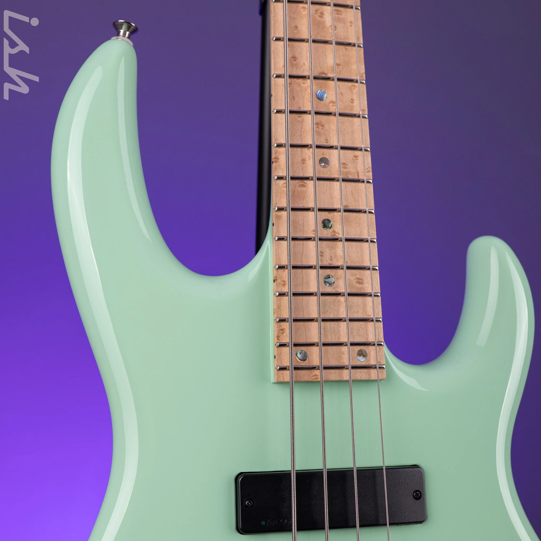 2014 Carvin Active 4 String Bass w/ Piezo Seafoam Green - Image 4