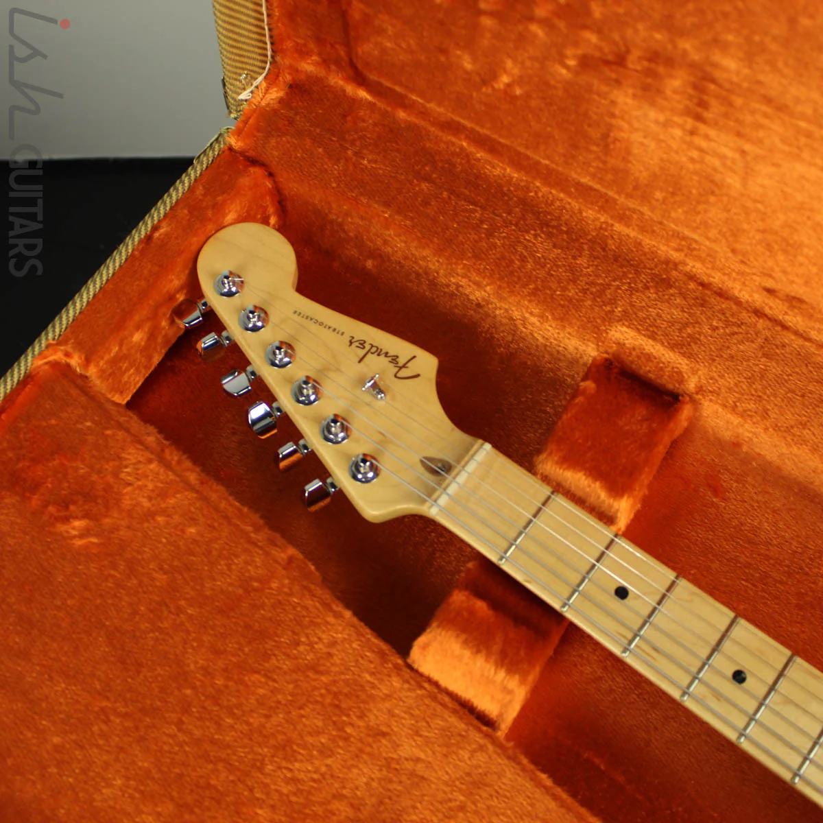2014 Fender American Deluxe Stratocaster Olympic Pearl White Seymour Duncan Humbucker Pickups - Image 19
