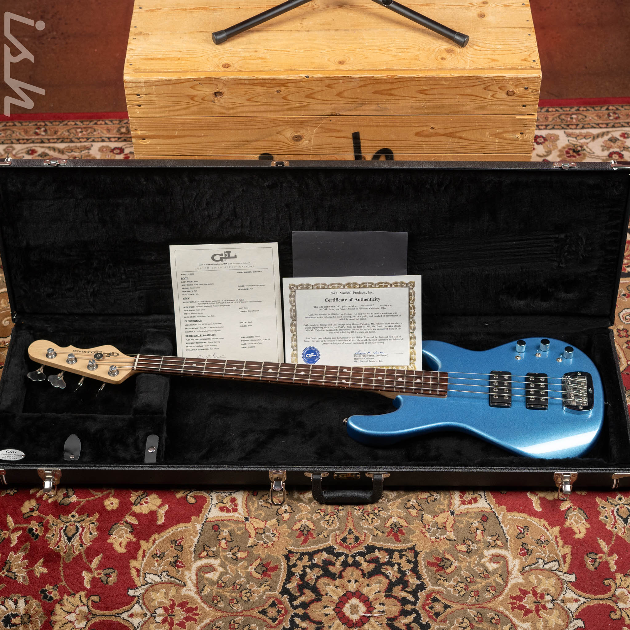 2014 G&L L-2000 Lake Placid Blue Metallic - Image 13