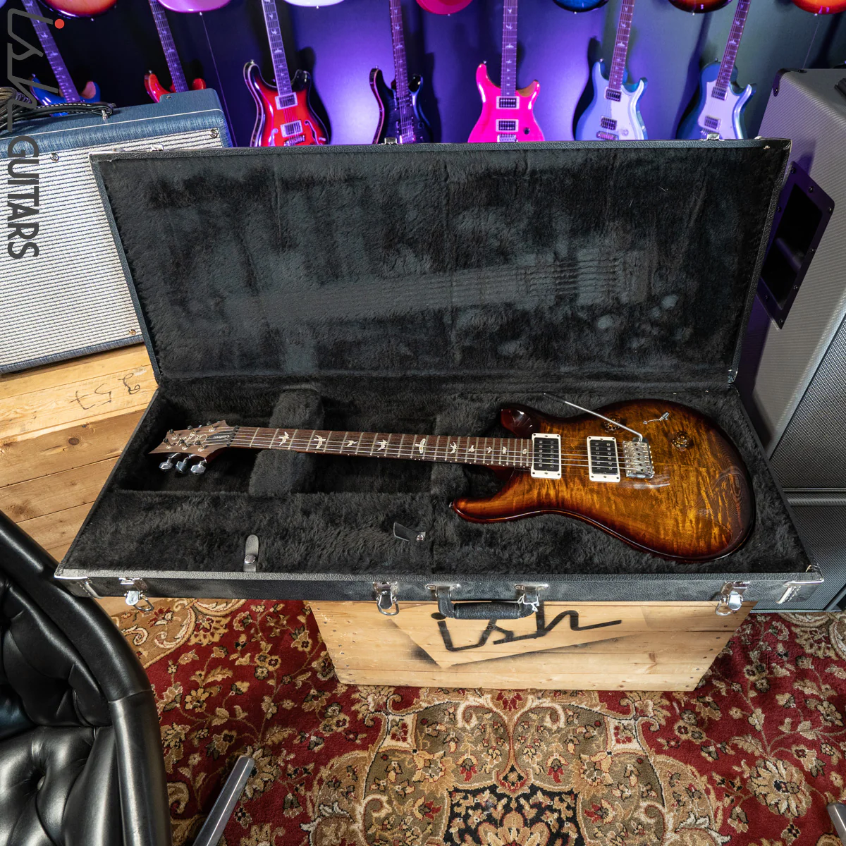 2014 PRS Custom 24 Black Gold Burst Wrap - Image 17