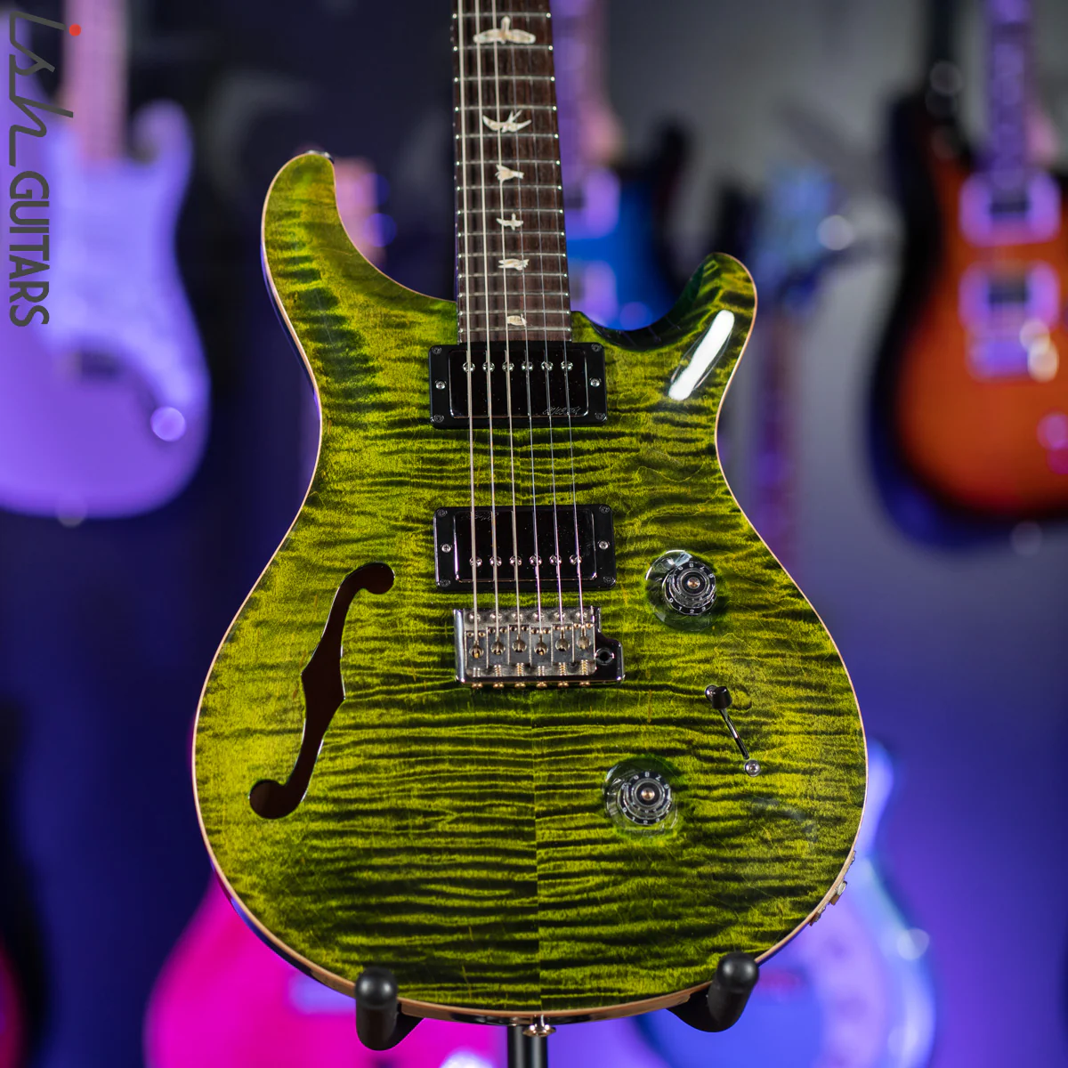 2014 PRS Experience Custom 24 Semi-Hollow 10 Top Jade Green