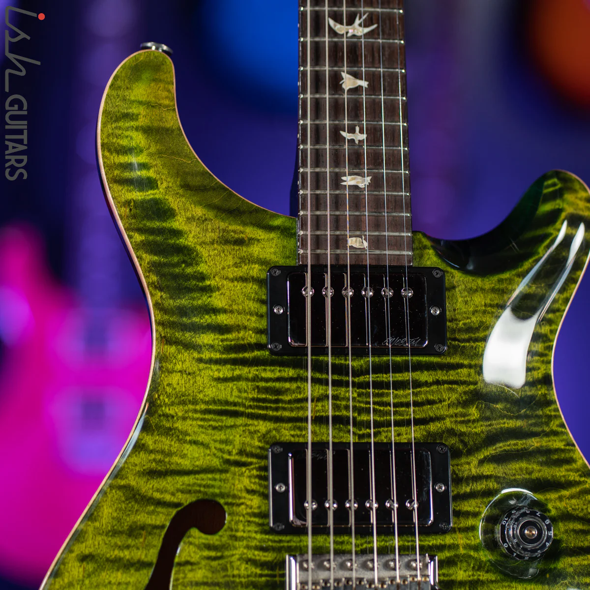 2014 PRS Experience Custom 24 Semi-Hollow 10 Top Jade Green - Image 3
