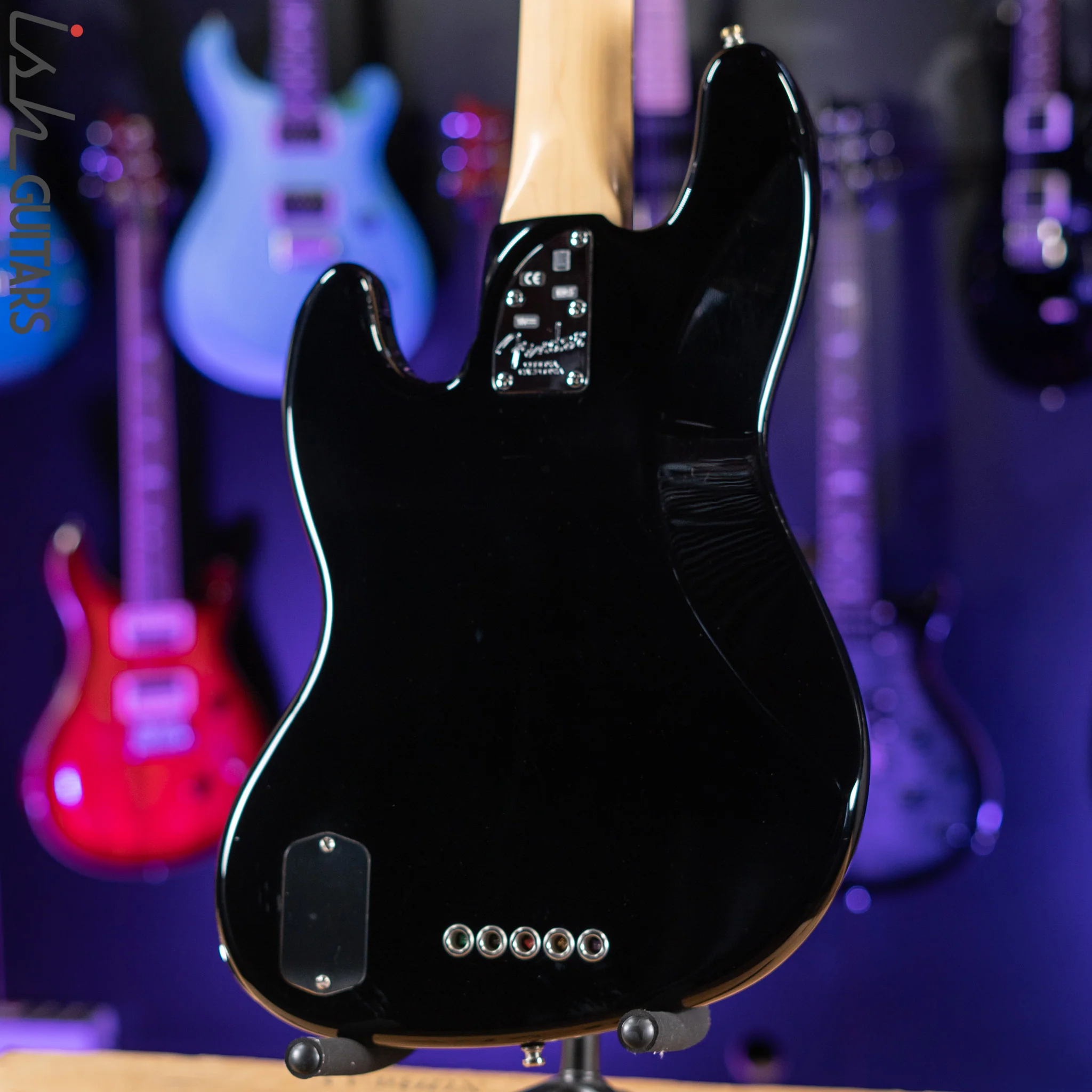 2015 Fender American Deluxe Jazz Bass Black - Image 12