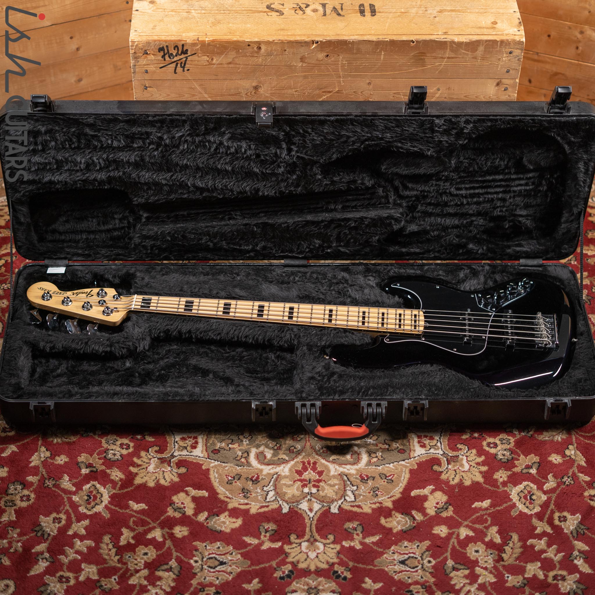 2015 Fender American Deluxe Jazz Bass Black - Image 19