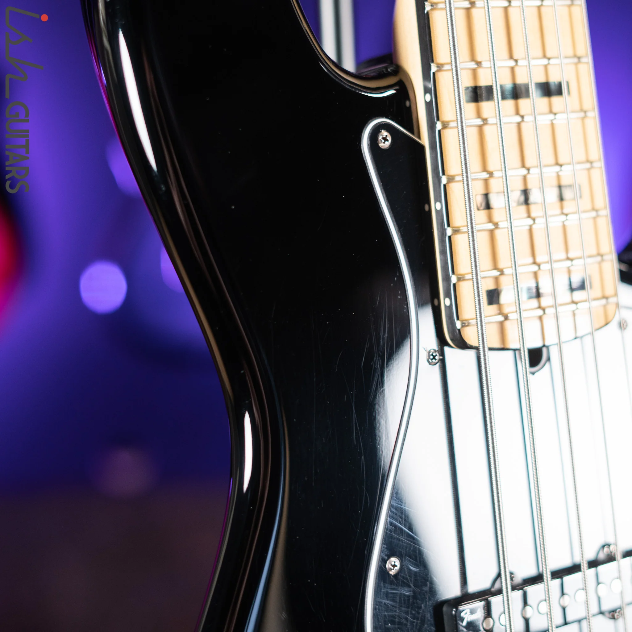 2015 Fender American Deluxe Jazz Bass Black - Image 7