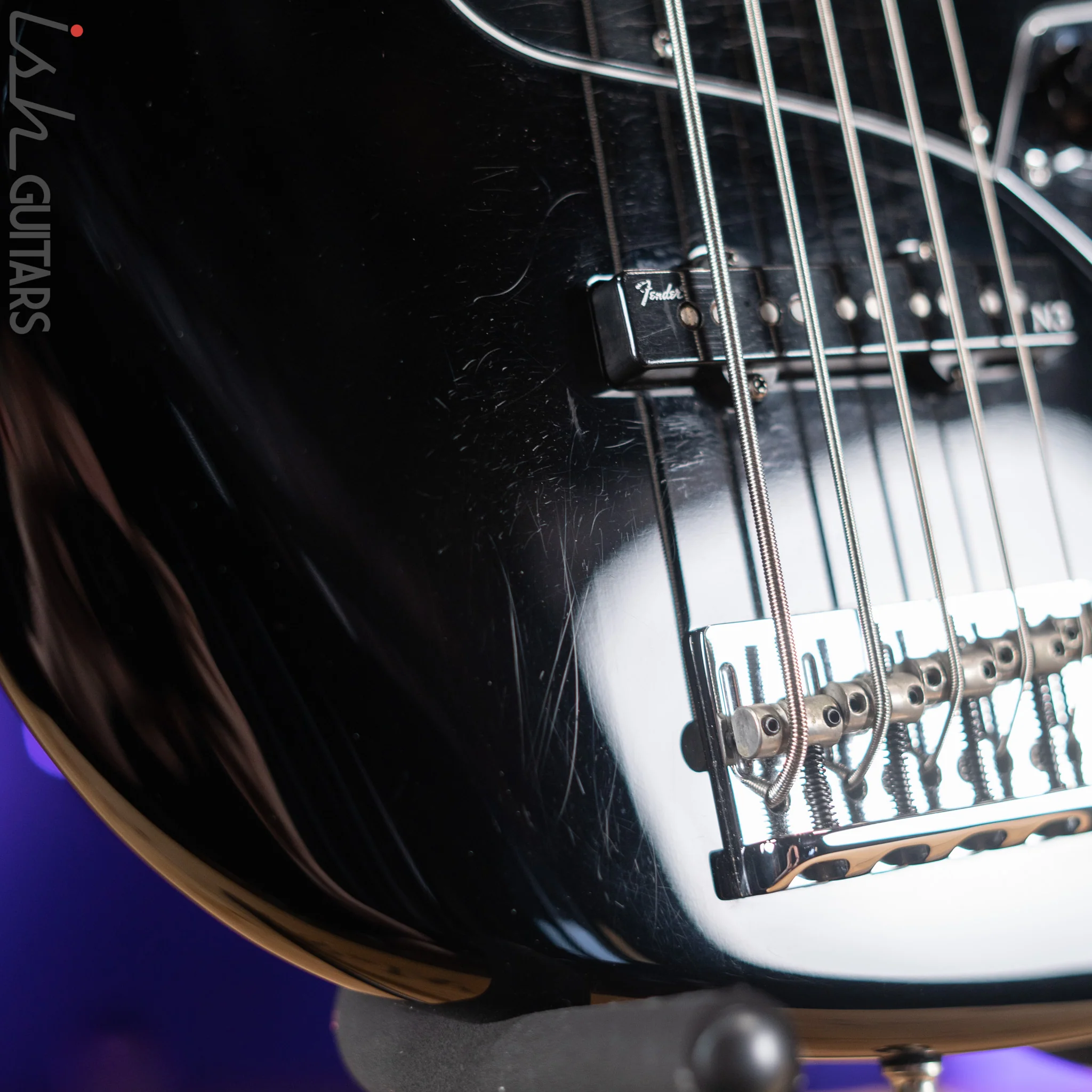 2015 Fender American Deluxe Jazz Bass Black - Image 9