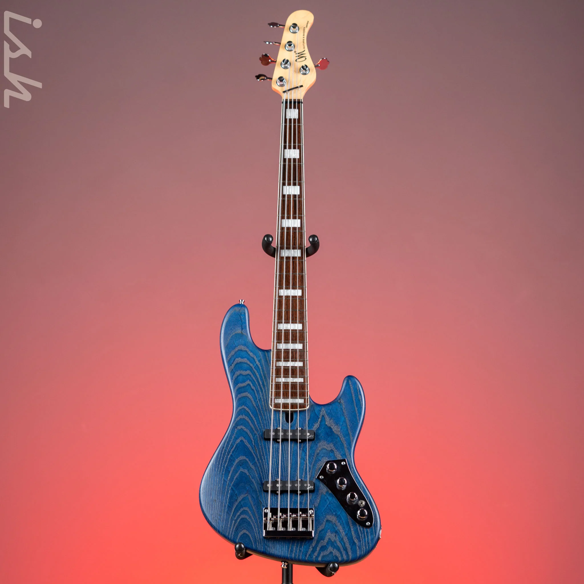 2015 Mayones Jabba 5 Custom Trans Blue - Image 2