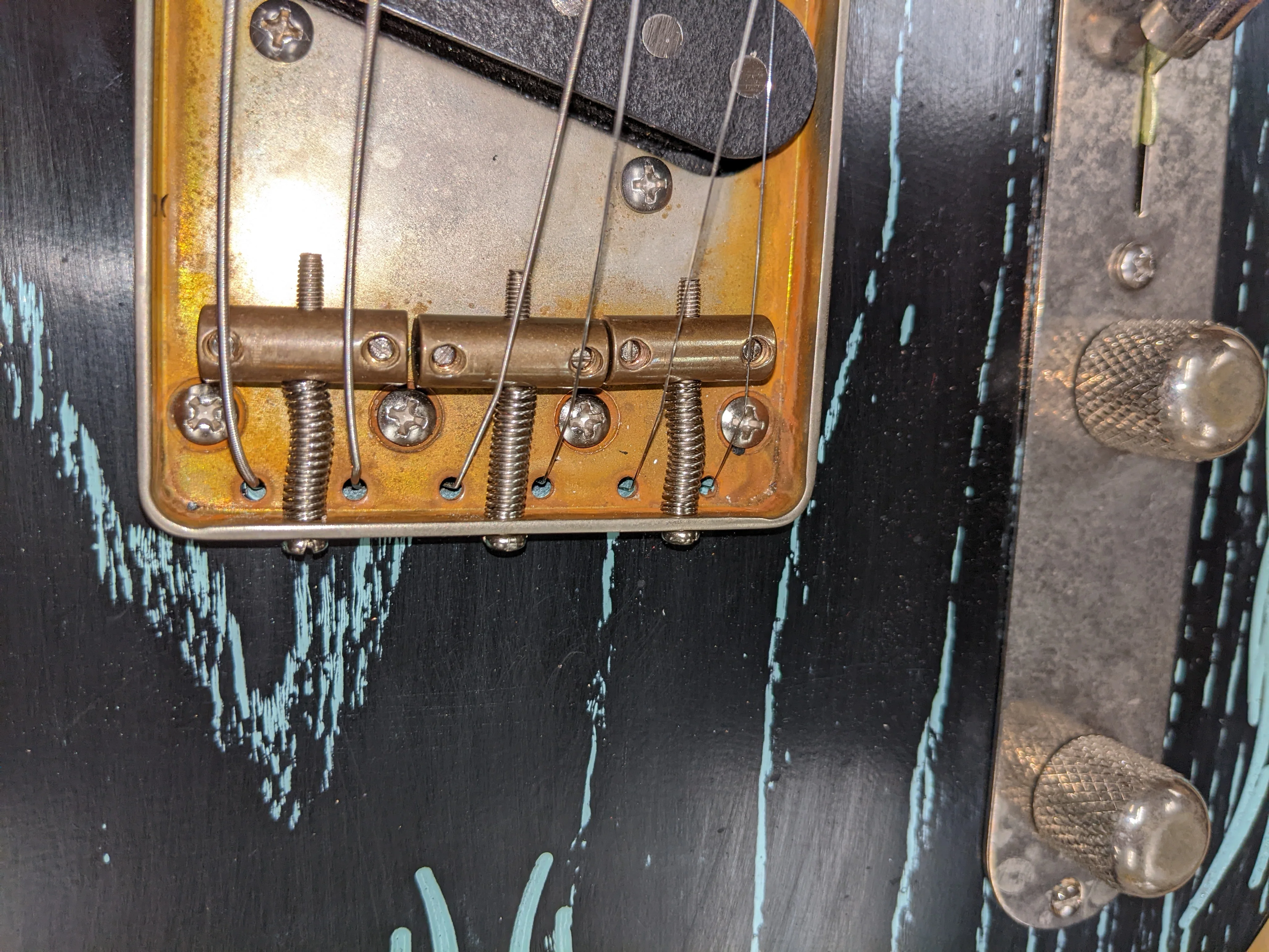 2015 Palir Pinstripe Titan Tele Aged Black/Kelly Green - Image 16