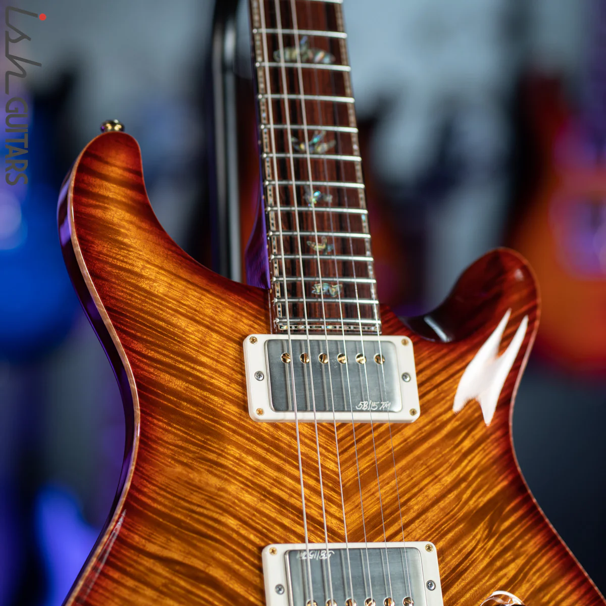 2015 PRS Violin II Private Stock Dark Cherry Burst Curly Maple - Image 5