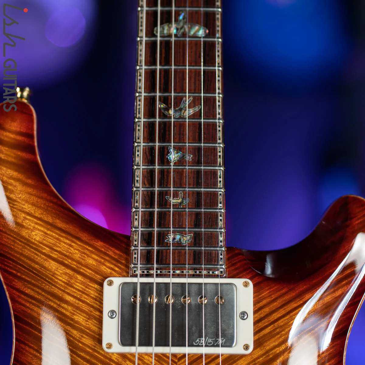 2015 PRS Violin II Private Stock Dark Cherry Burst Curly Maple - Image 6