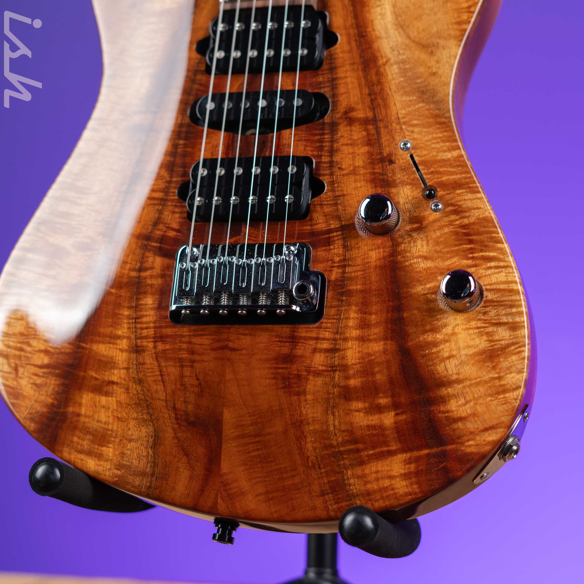 2015 Suhr Modern Carve Top Natural Curl Koa - Image 4