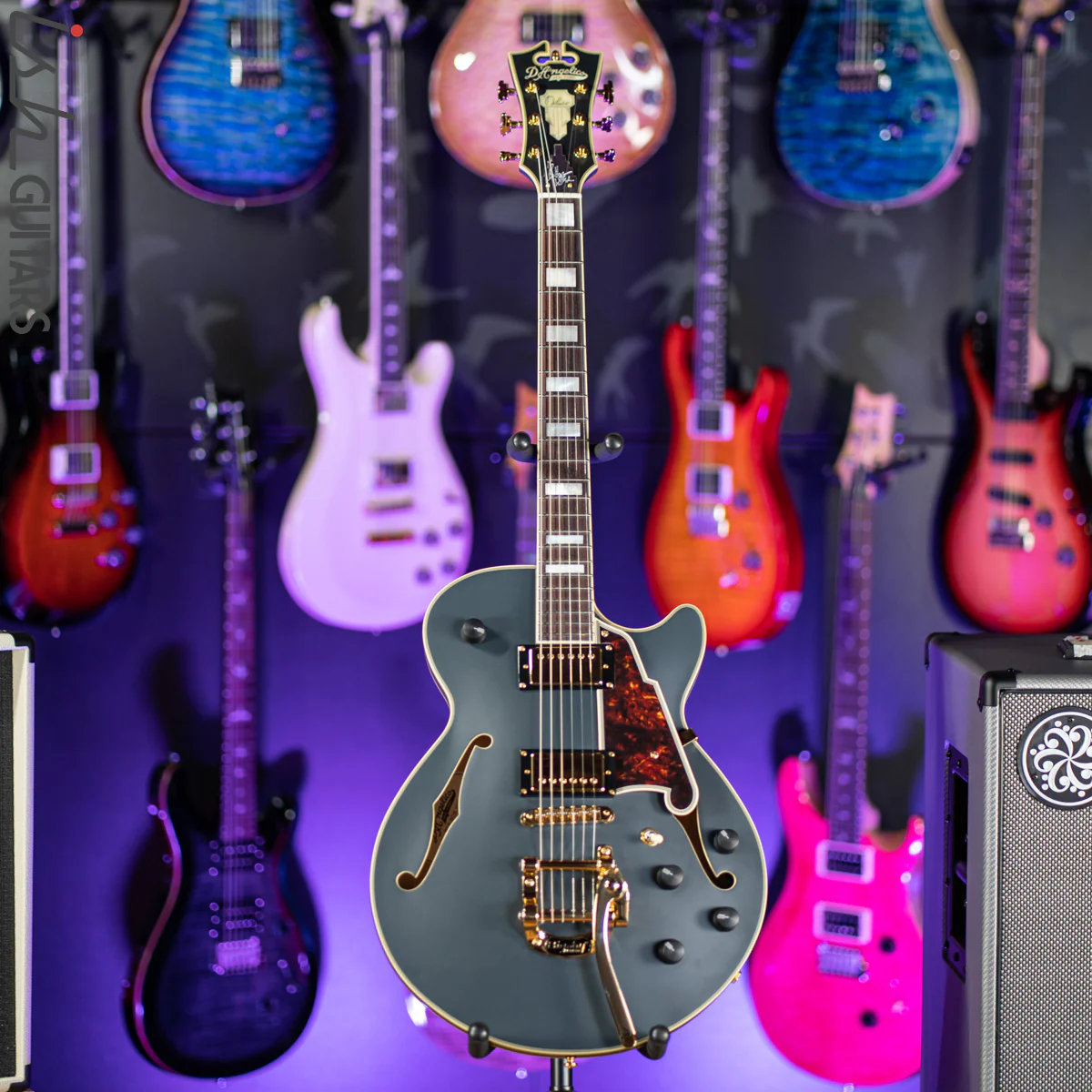 2016 D’Angelico Deluxe Signed by Bob Weir SS Signature Matte Stone - Image 2