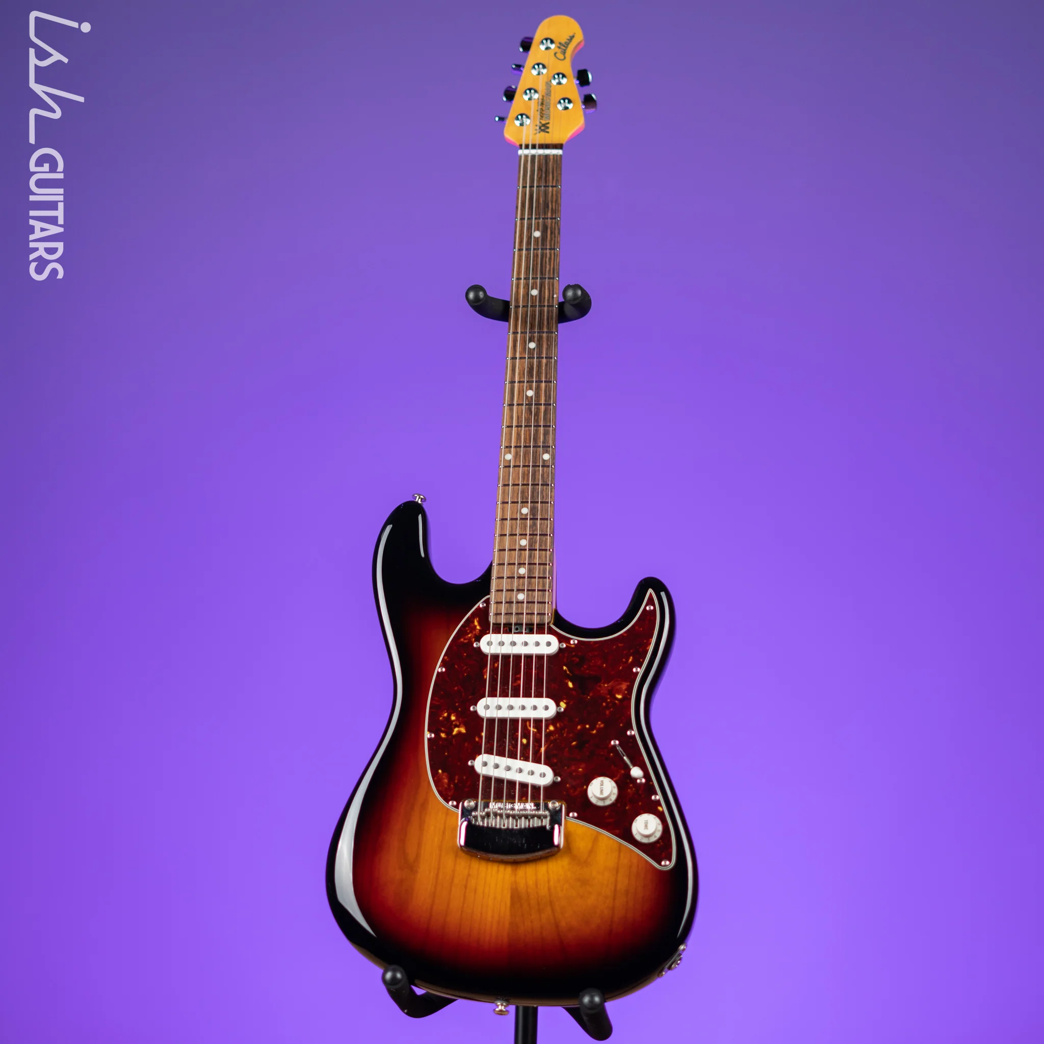 2016 Ernie Ball Music Man Cutlass SSS Vintage Sunburst - Image 2