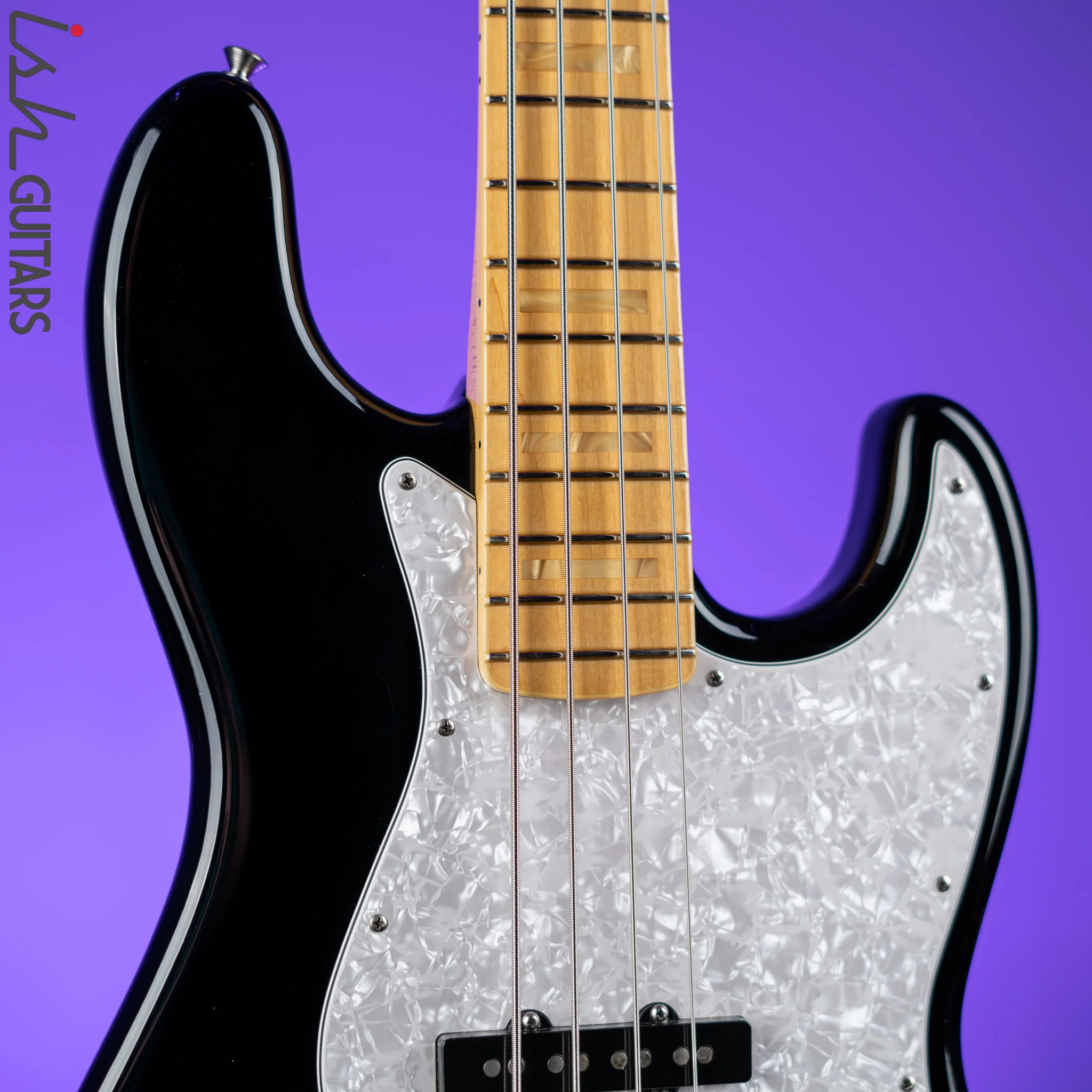 2016 Fender USA Geddy Lee Jazz Bass Black - Image 3