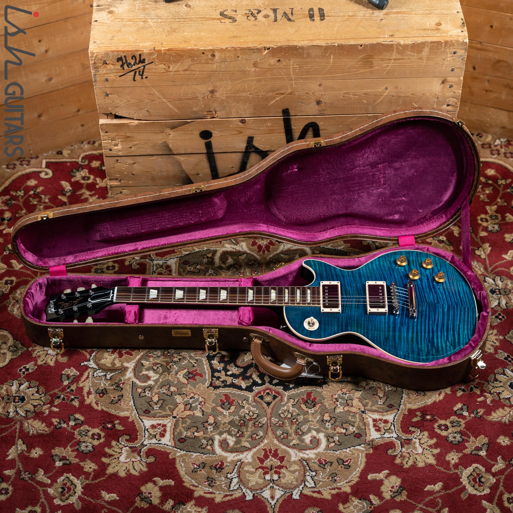 2016 Gibson R9 1959 Reissue Les Paul Ocean Blue - RARE! - Image 16