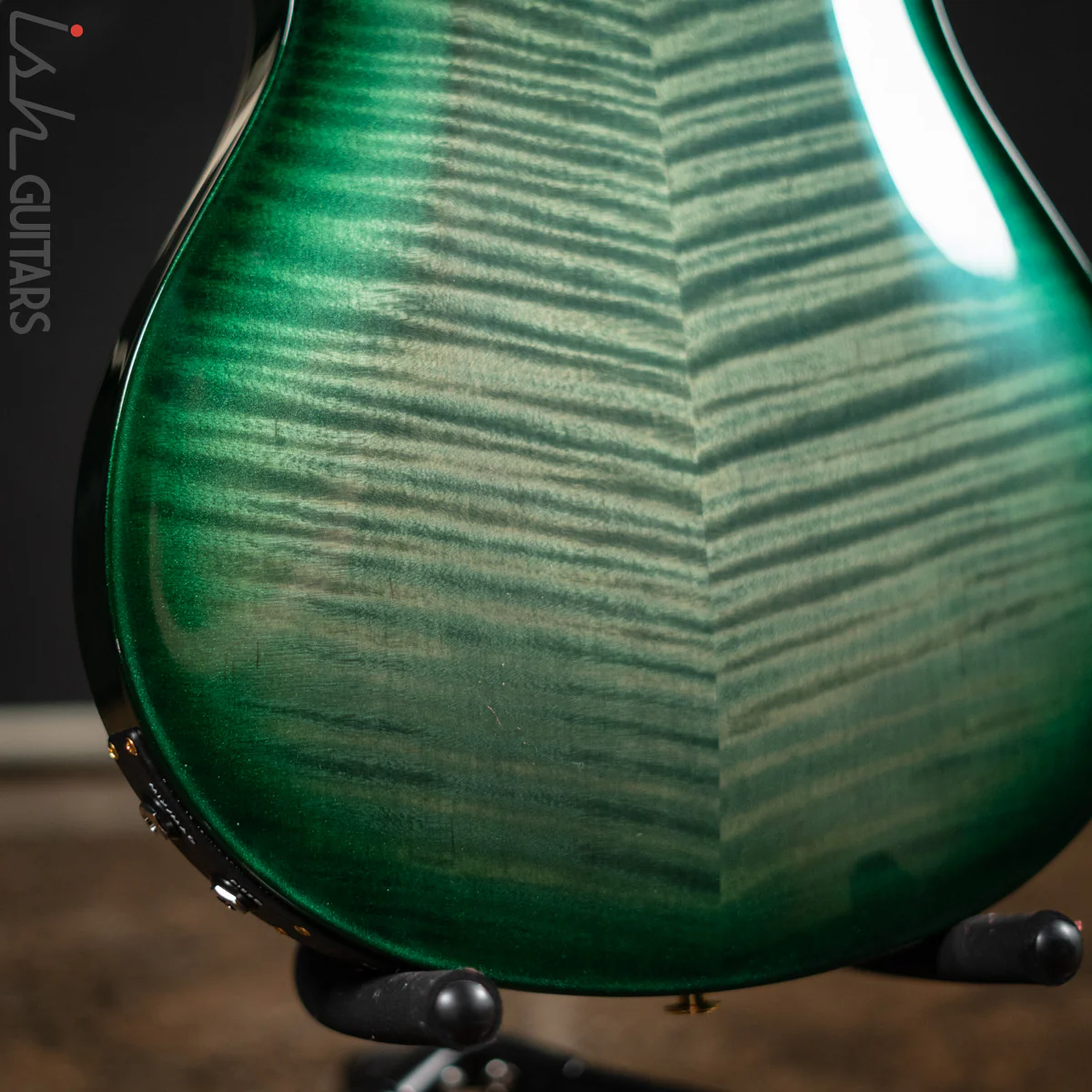 2016 PRS Hollowbody II Piezo Trampas Green Metallic Burst 10 Top - Image 10